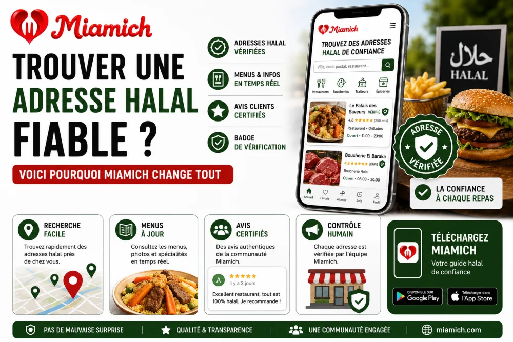 trouver une adresse halal fiable miamich