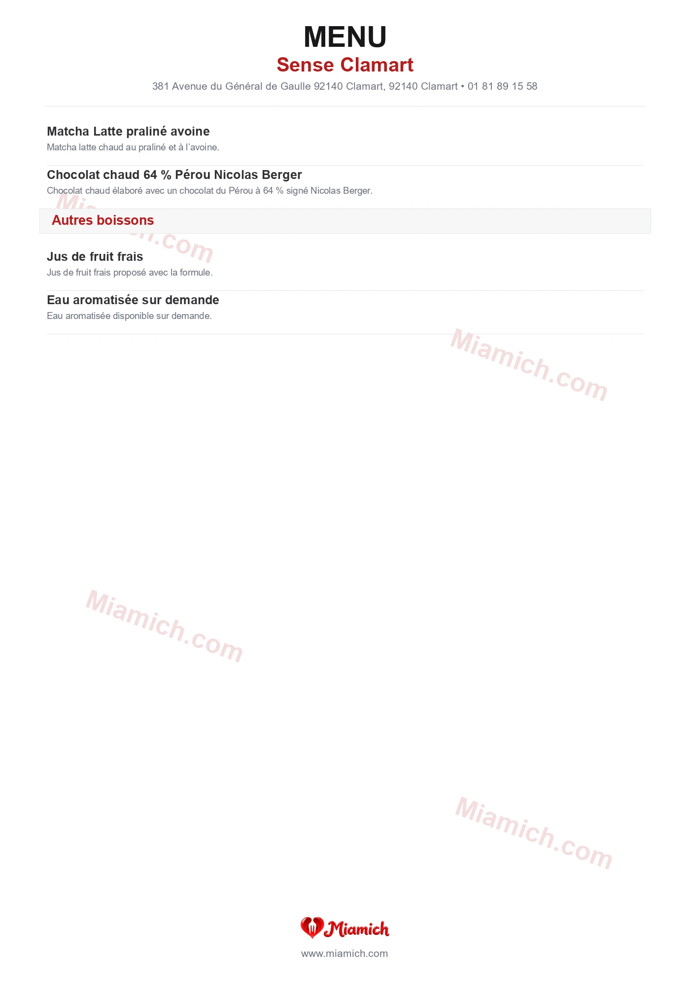 Sense Clamart, 92140, Clamart, restaurant-halal, Gastronomique, Français, departement 92, menu, photo, page 2