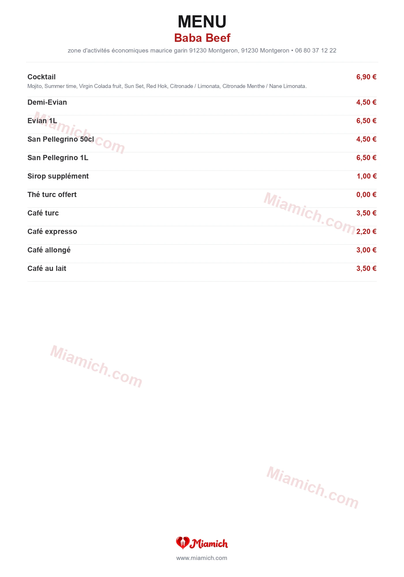 Baba Beef, 91230, Montgeron, restaurant-halal, Turc, Grill / BBQ, departement 91, menu, photo, page 6