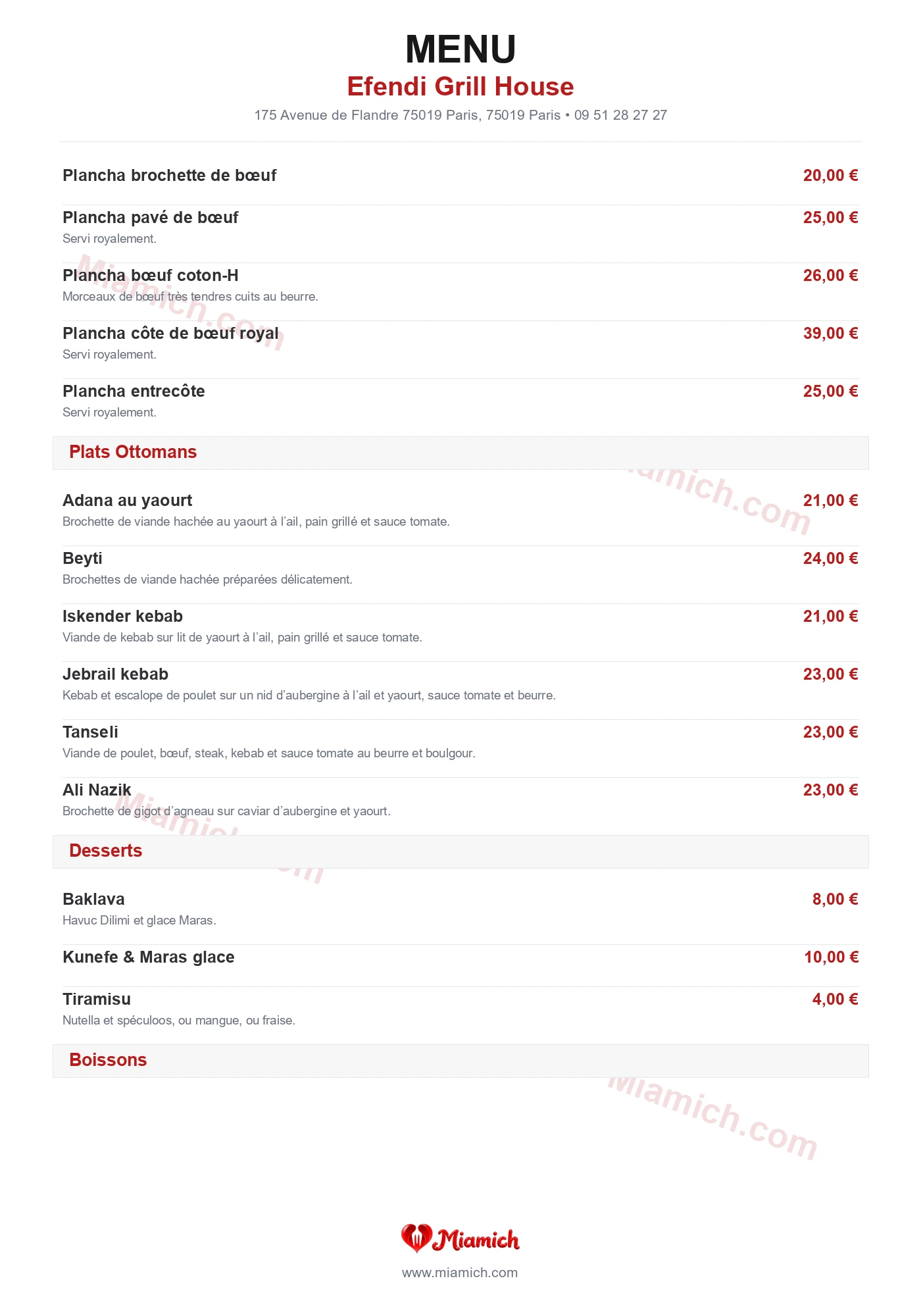 Efendi Grill House, 75019, Paris, restaurant-halal, Turc, Grill / BBQ, departement 75, menu, photo, page 3