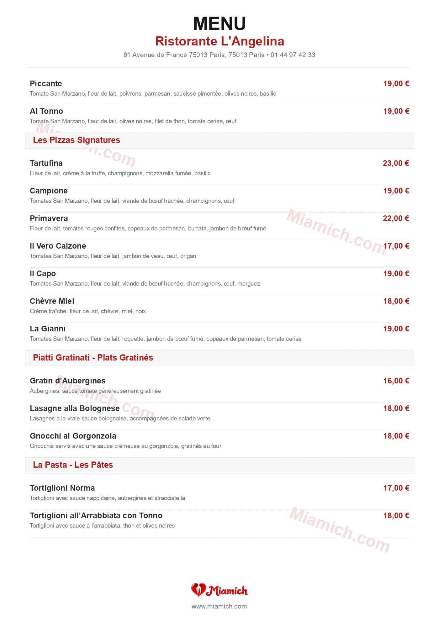 Ristorante L'Angelina, 75013, Paris, restaurant-halal, Italien, Pizza, departement 75, menu, photo, page 3