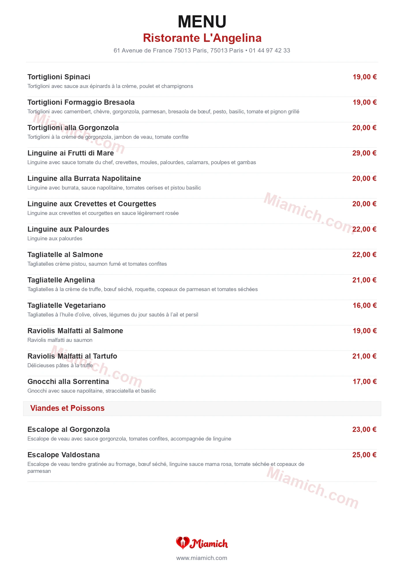 Ristorante L'Angelina, 75013, Paris, restaurant-halal, Italien, Pizza, departement 75, menu, photo, page 4