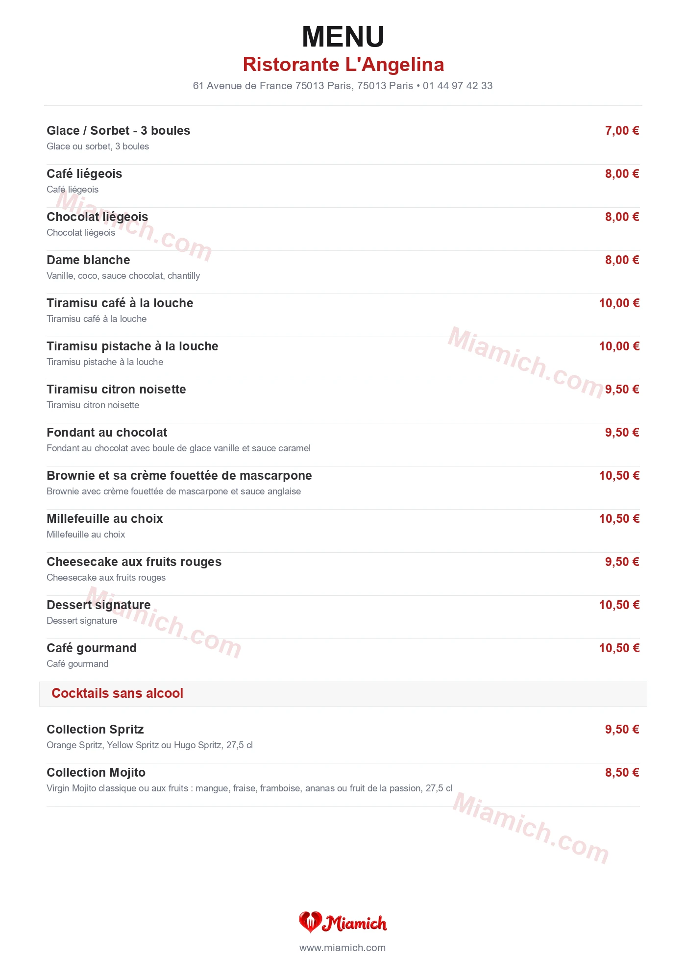 Ristorante L'Angelina, 75013, Paris, restaurant-halal, Italien, Pizza, departement 75, menu, photo, page 6