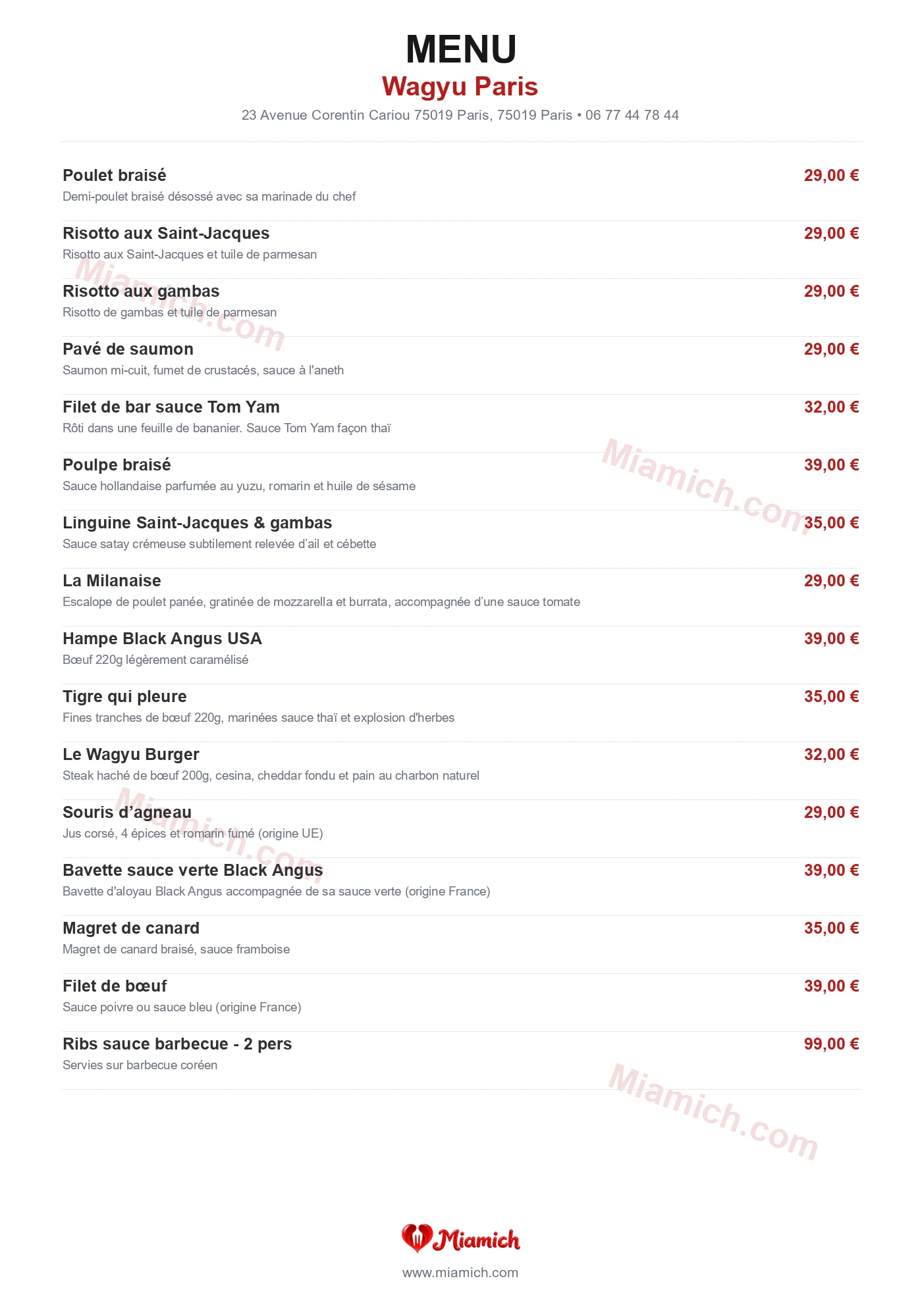 Wagyu Paris, 75019, Paris, restaurant-halal, Grill / BBQ, departement 75, menu, photo, page 2