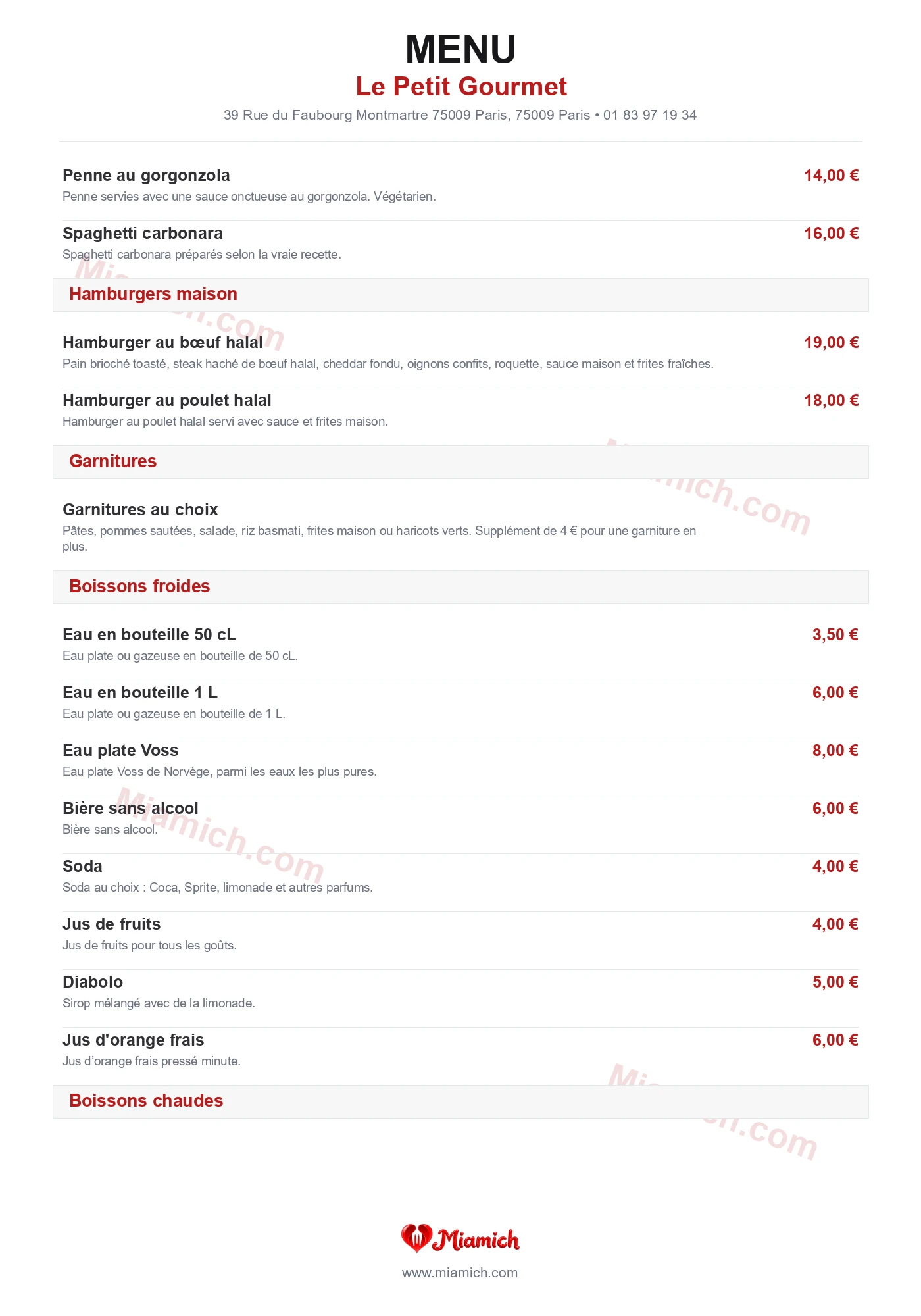 Le Petit Gourmet, 75009, Paris, restaurant-halal, Français, Desserts, departement 75, menu, photo, page 3