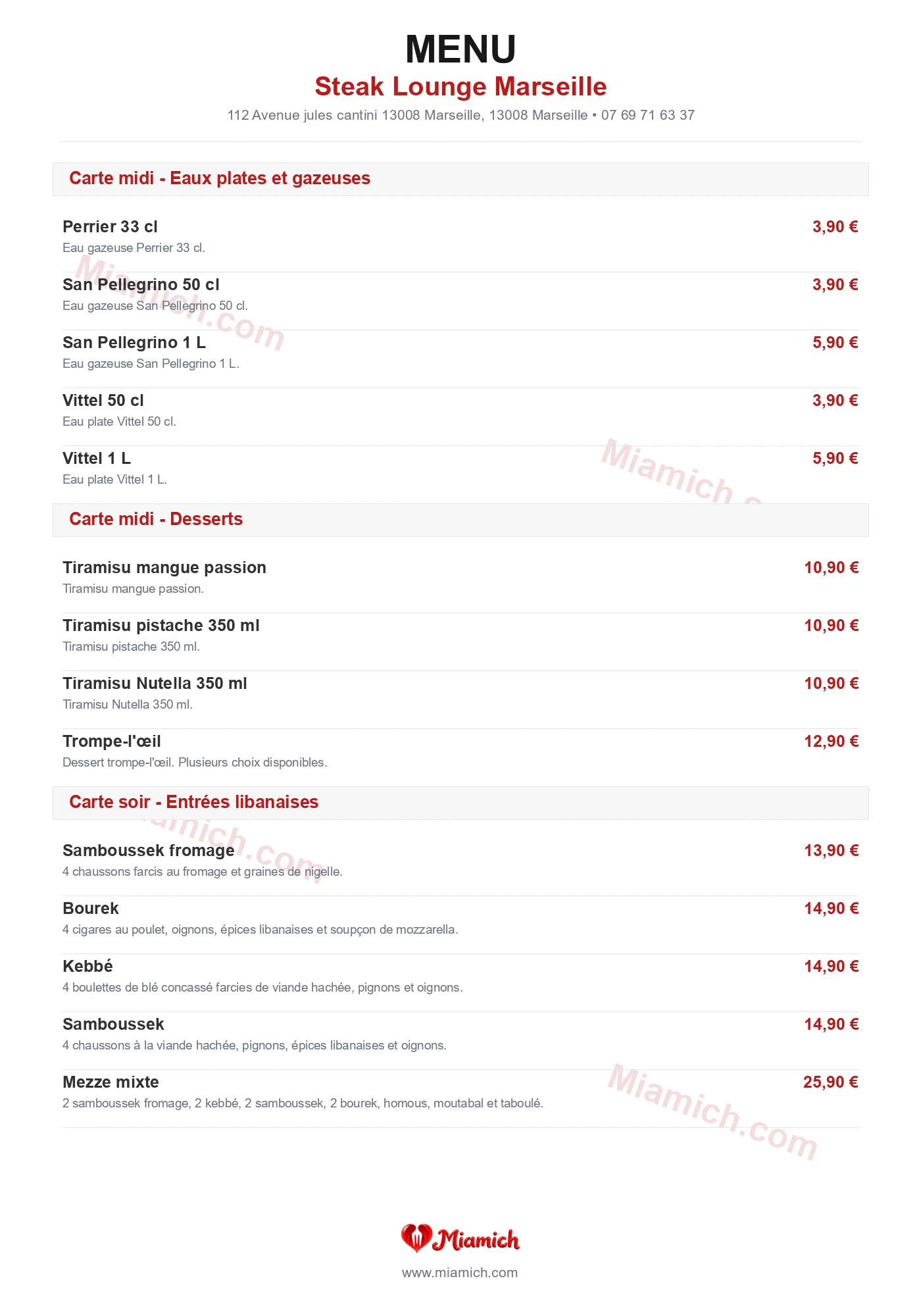 Steak Lounge Marseille, 13008, Marseille, restaurant-halal, Libanais, Grill / BBQ, departement 13, menu, photo, page 4