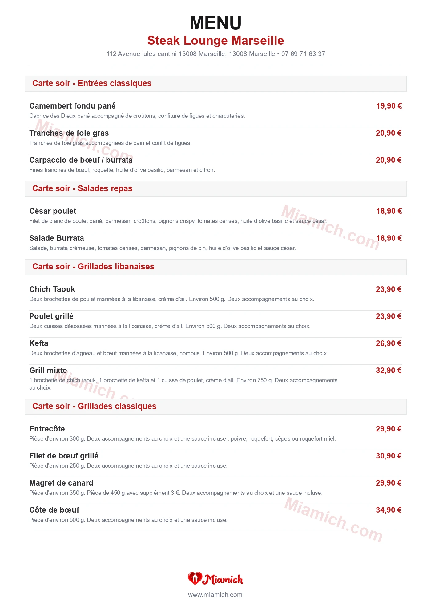 Steak Lounge Marseille, 13008, Marseille, restaurant-halal, Libanais, Grill / BBQ, departement 13, menu, photo, page 5