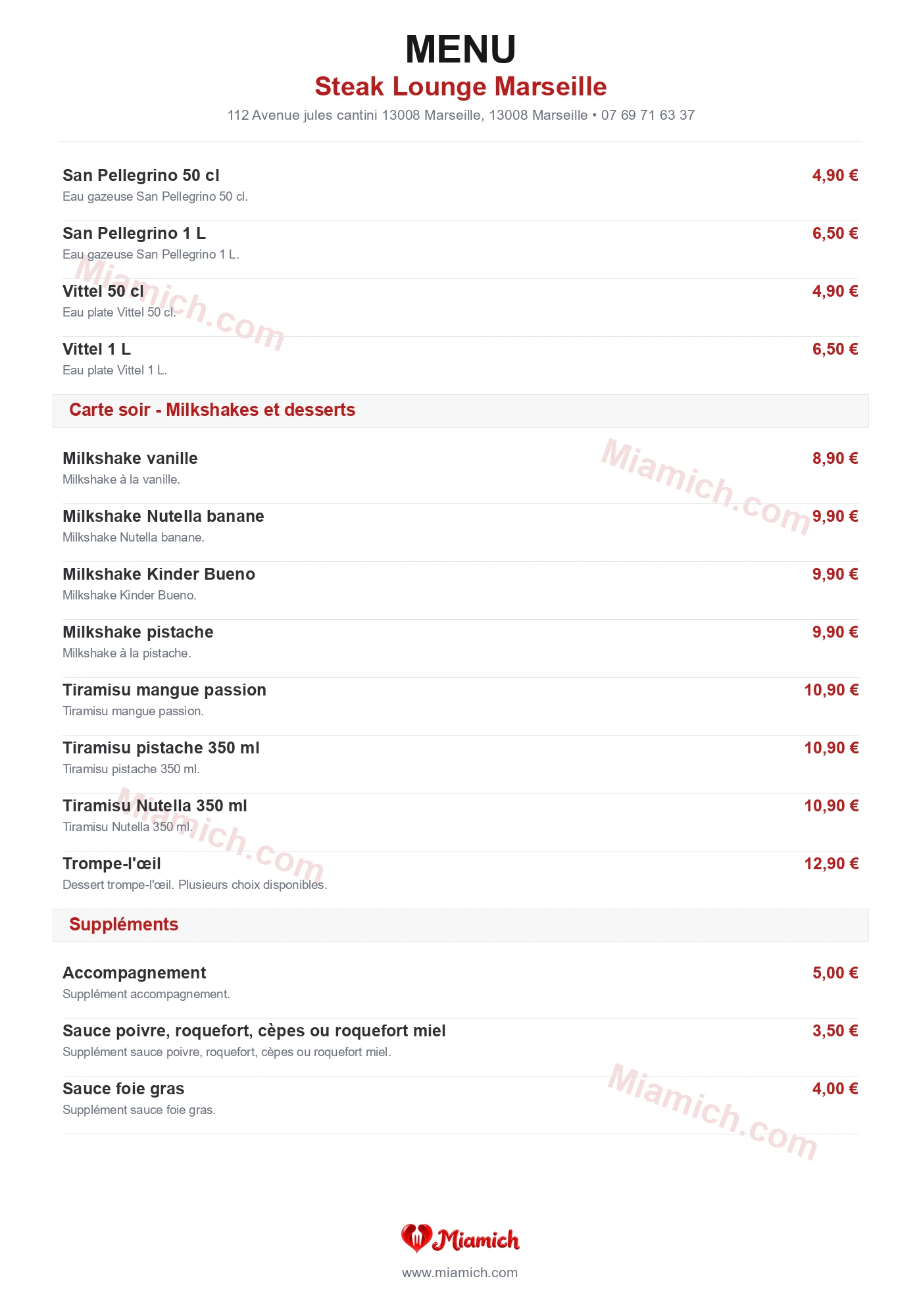 Steak Lounge Marseille, 13008, Marseille, restaurant-halal, Libanais, Grill / BBQ, departement 13, menu, photo, page 7