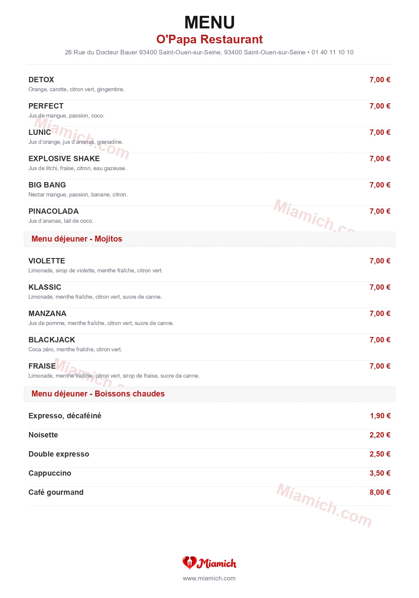 O'Papa Restaurant, 93400, Saint-Ouen-sur-Seine, restaurant-halal, Burger, Grill / BBQ, departement 93, menu, photo, page 4