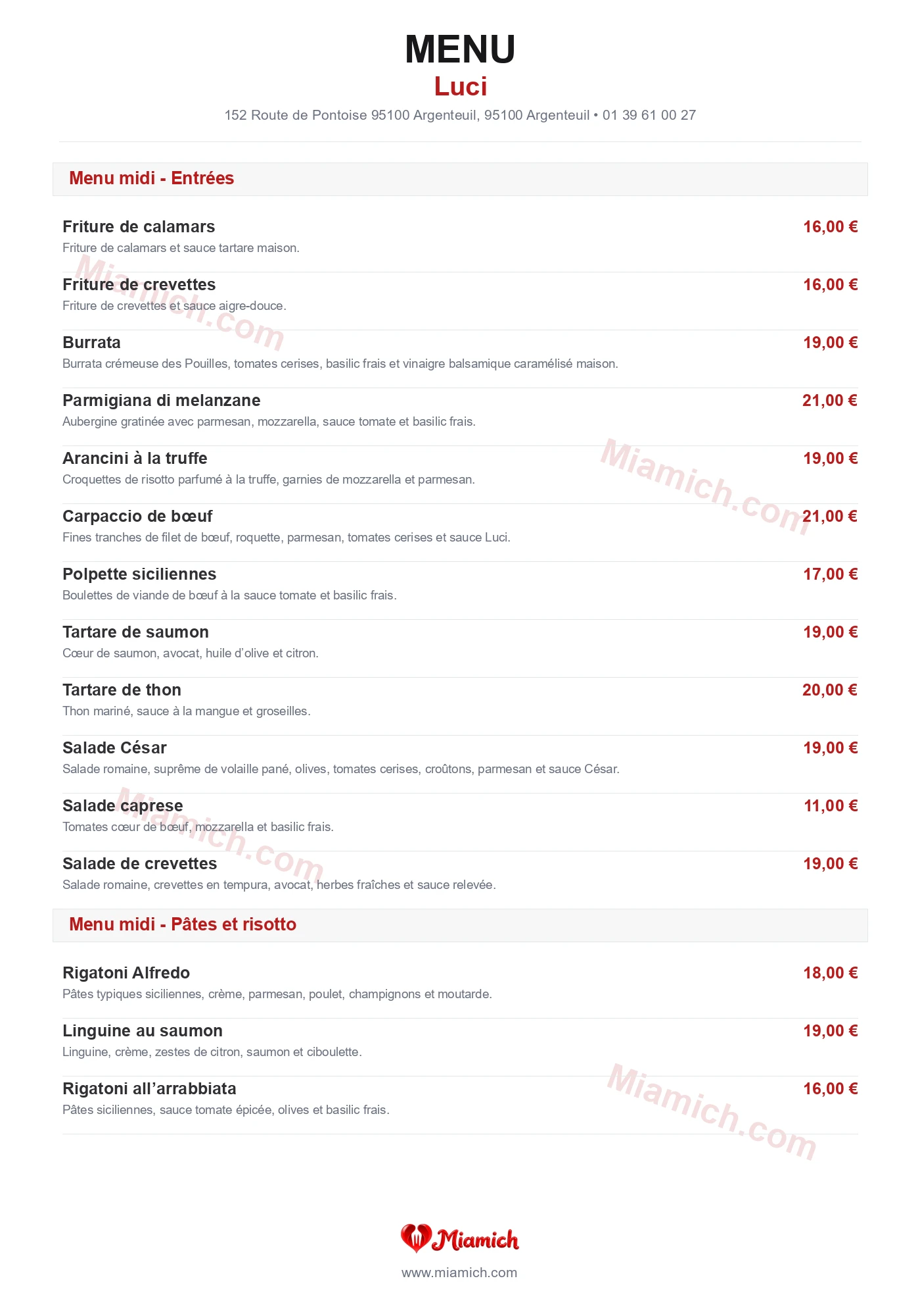 Luci, 95100, Argenteuil, restaurant-halal, Italien, departement 95, menu, photo, page 1