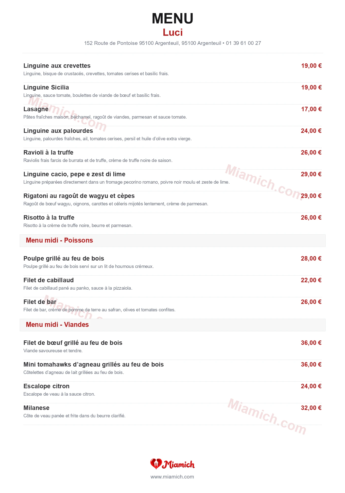 Luci, 95100, Argenteuil, restaurant-halal, Italien, departement 95, menu, photo, page 2