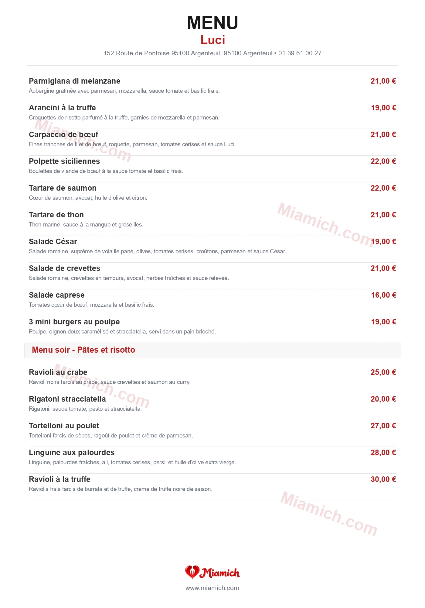 Luci, 95100, Argenteuil, restaurant-halal, Italien, departement 95, menu, photo, page 4