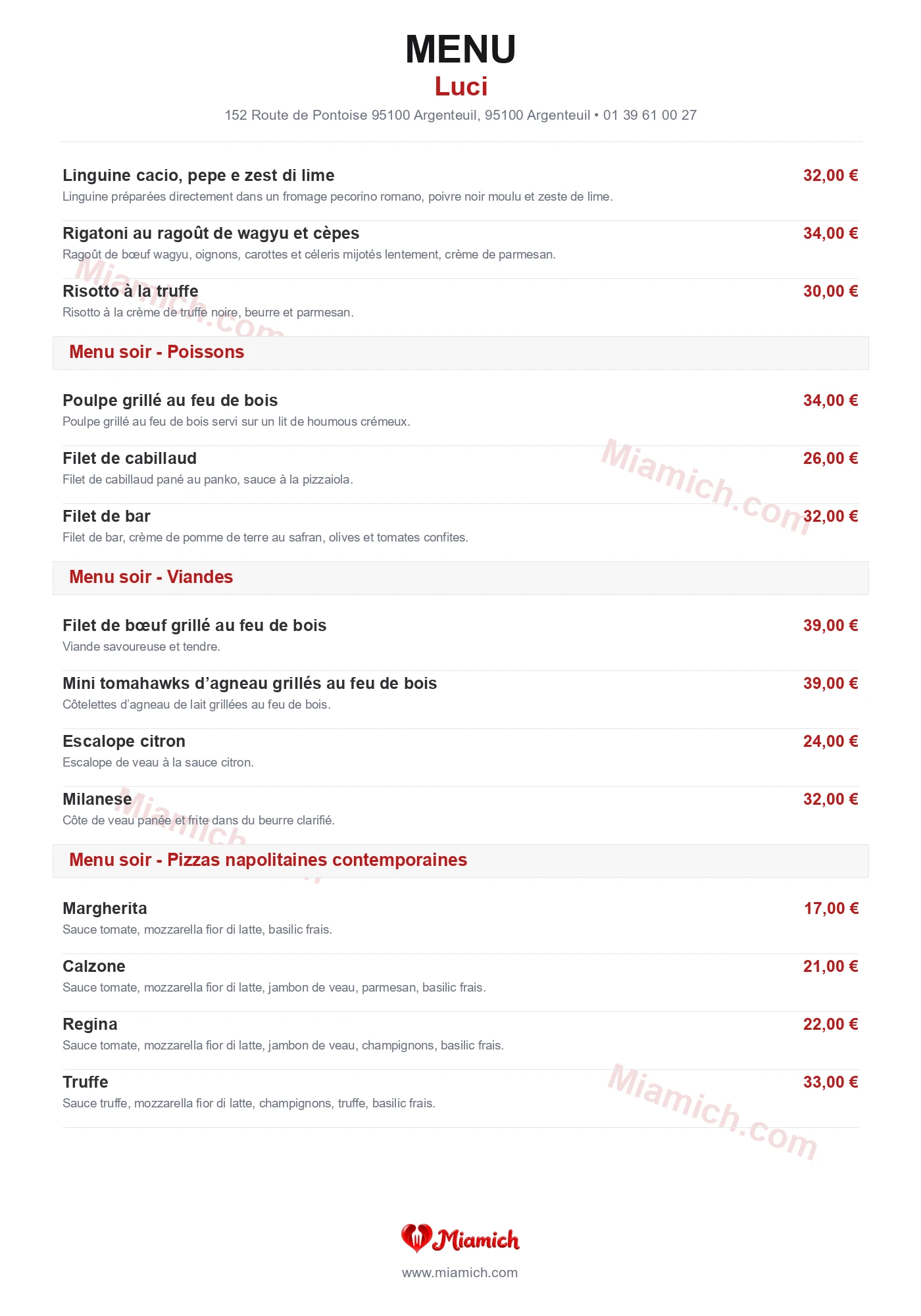 Luci, 95100, Argenteuil, restaurant-halal, Italien, departement 95, menu, photo, page 5