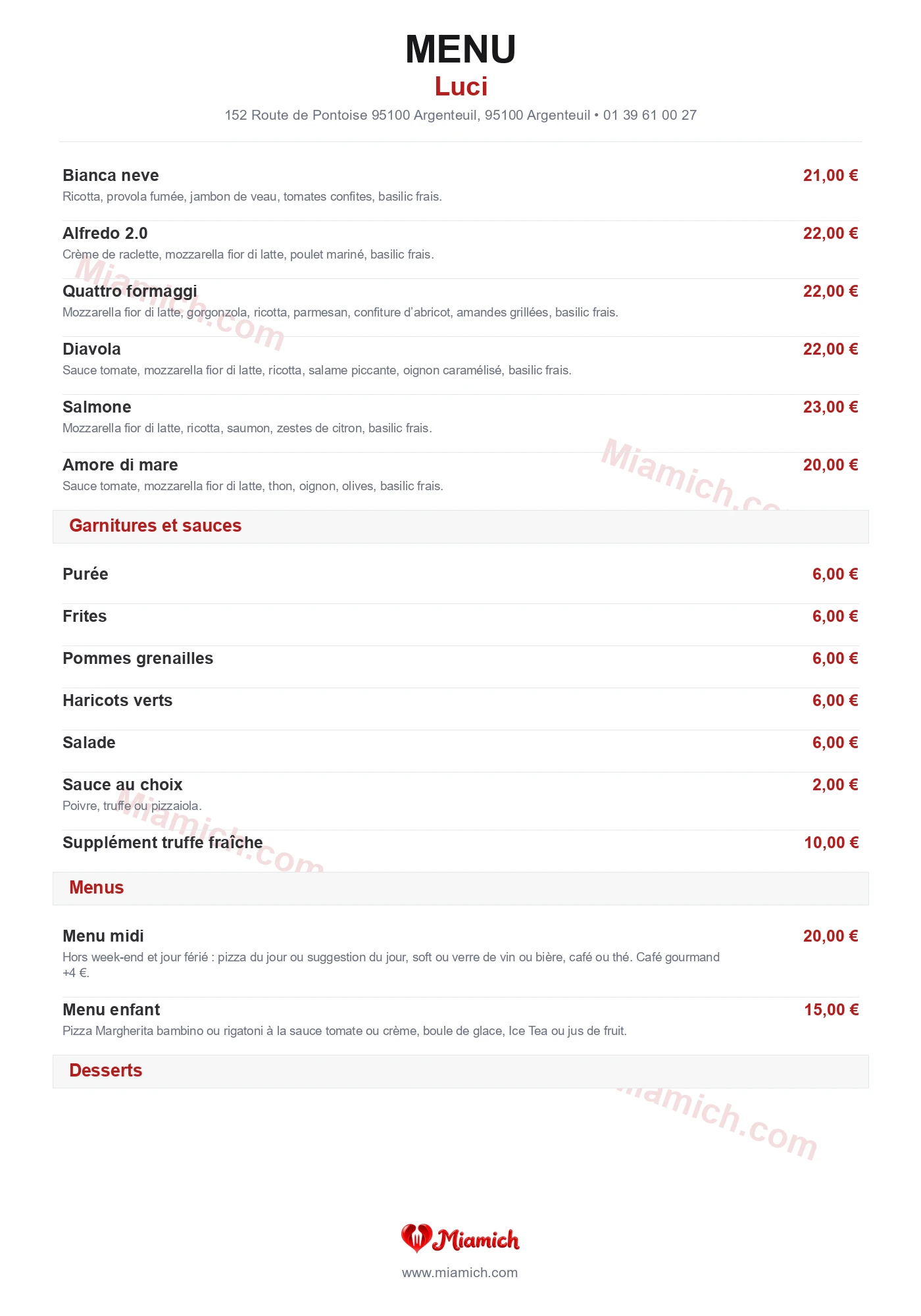 Luci, 95100, Argenteuil, restaurant-halal, Italien, departement 95, menu, photo, page 6