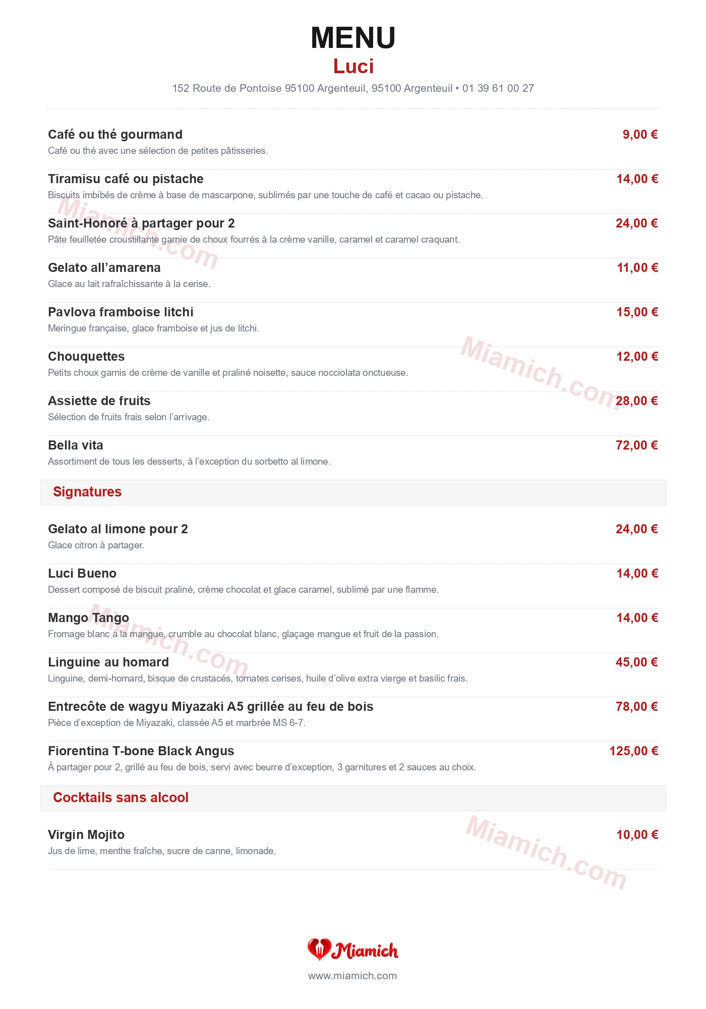 Luci, 95100, Argenteuil, restaurant-halal, Italien, departement 95, menu, photo, page 7