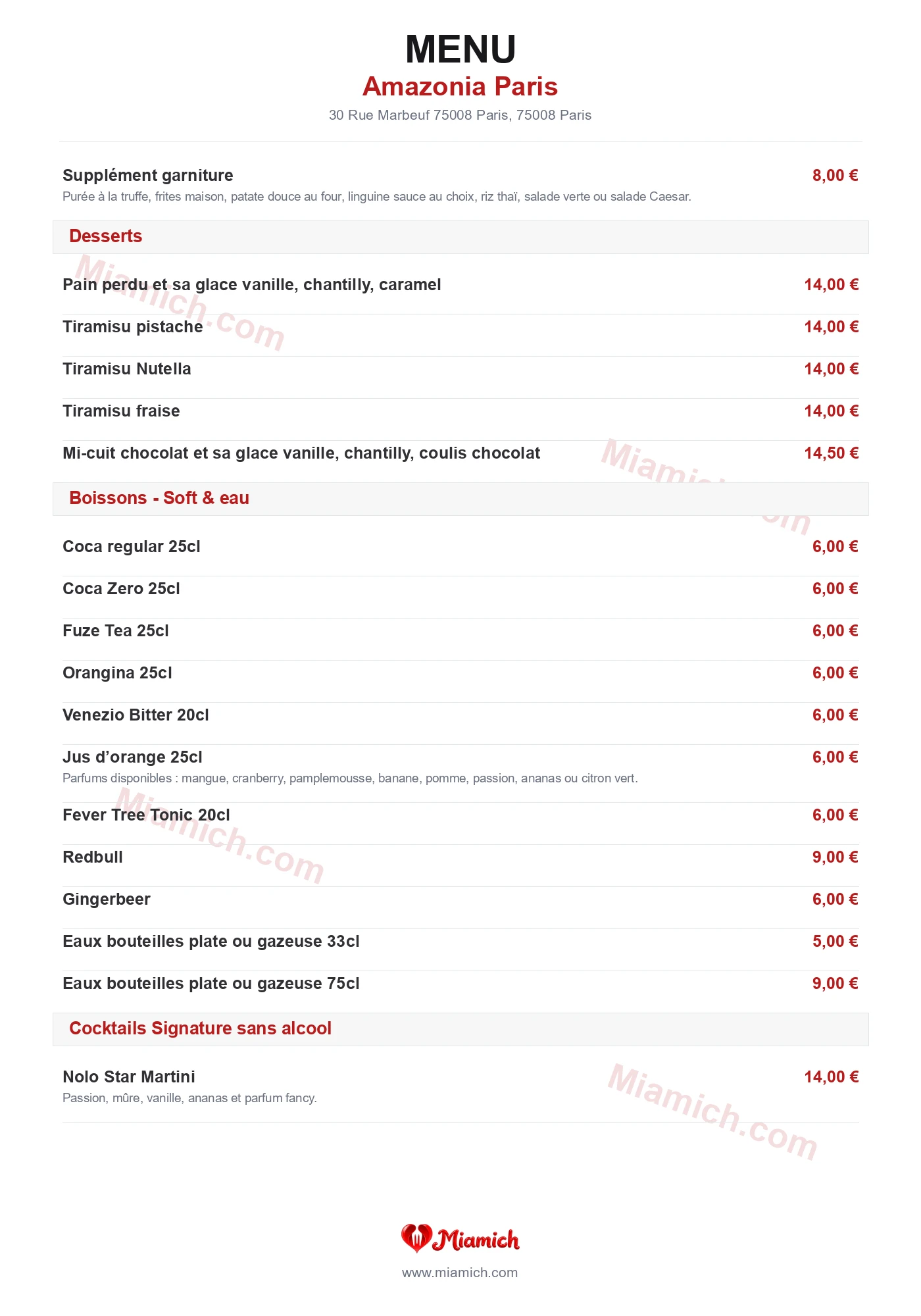 Amazonia Paris, 75008, Paris, restaurant-halal, Grill / BBQ, departement 75, menu, photo, page 2