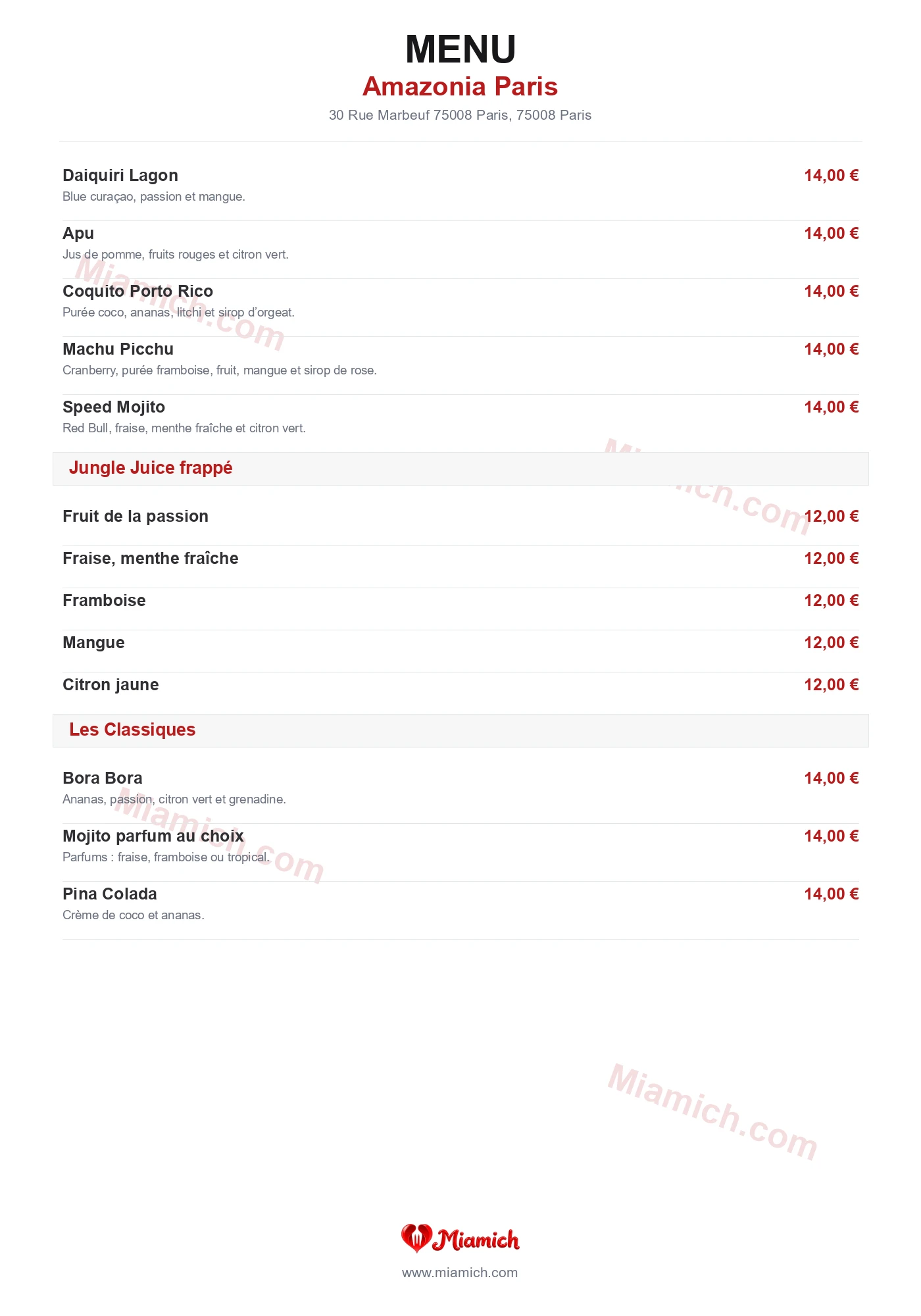 Amazonia Paris, 75008, Paris, restaurant-halal, Grill / BBQ, departement 75, menu, photo, page 3