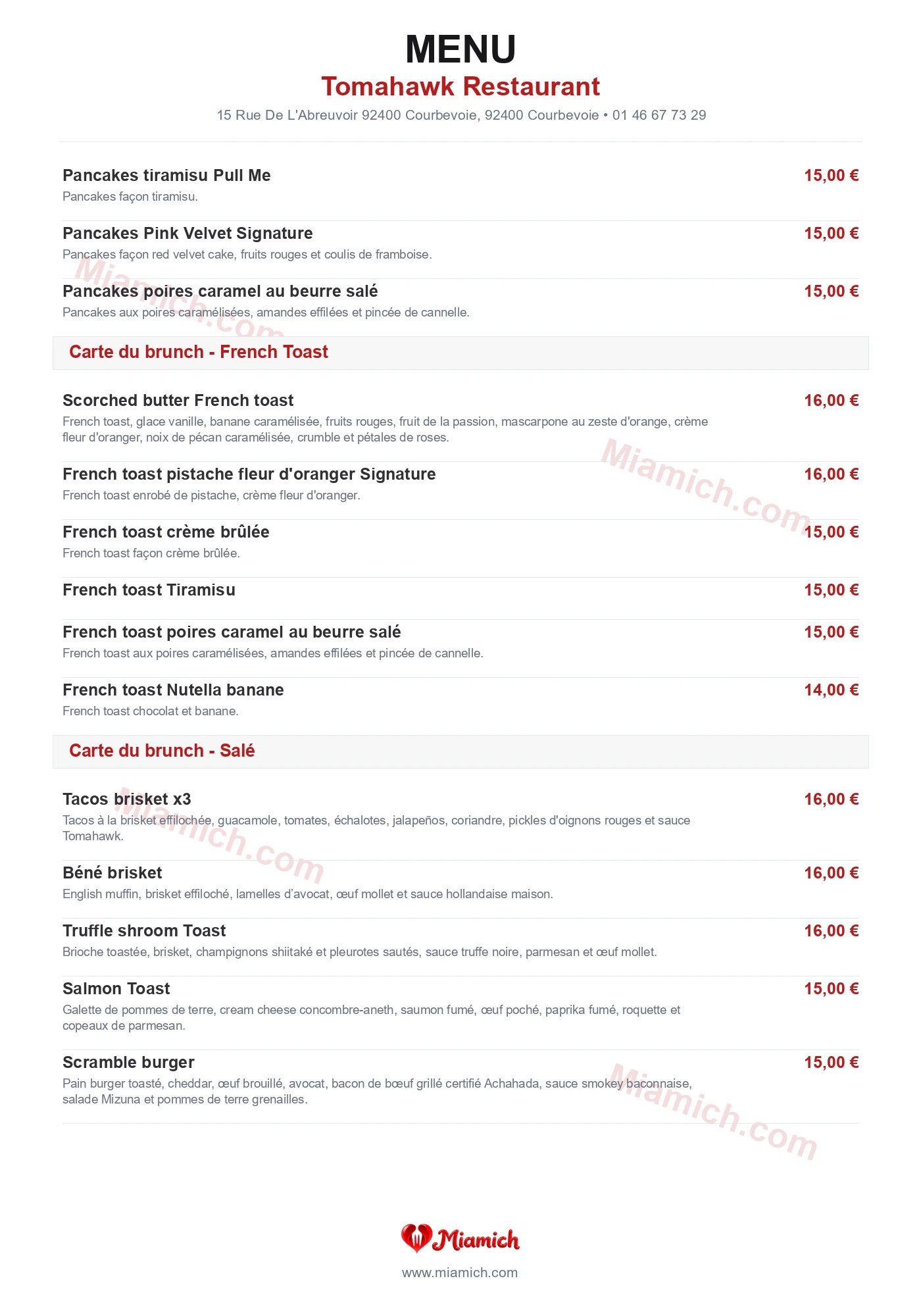 Tomahawk Restaurant, 92400, Courbevoie, restaurant-halal, Grill / BBQ, departement 92, menu, photo, page 6