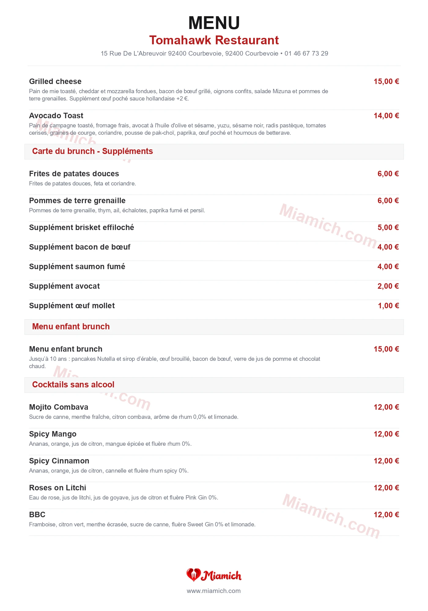 Tomahawk Restaurant, 92400, Courbevoie, restaurant-halal, Grill / BBQ, departement 92, menu, photo, page 7