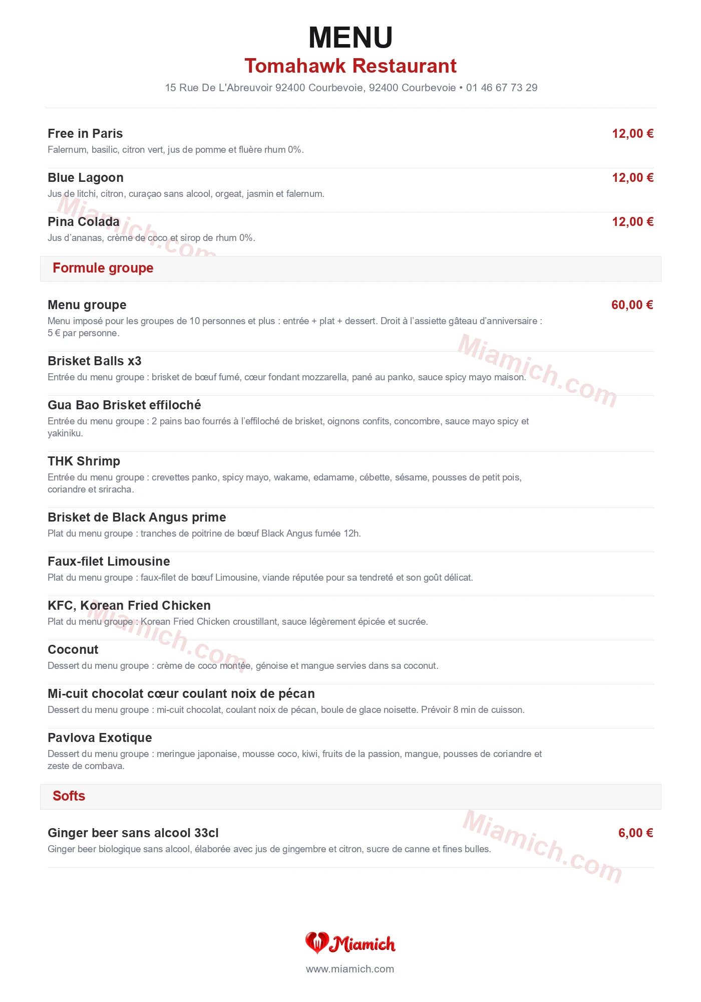 Tomahawk Restaurant, 92400, Courbevoie, restaurant-halal, Grill / BBQ, departement 92, menu, photo, page 8