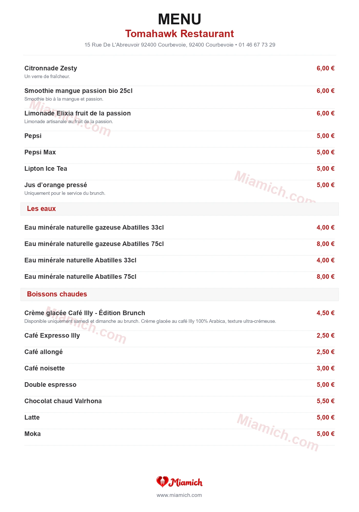 Tomahawk Restaurant, 92400, Courbevoie, restaurant-halal, Grill / BBQ, departement 92, menu, photo, page 9