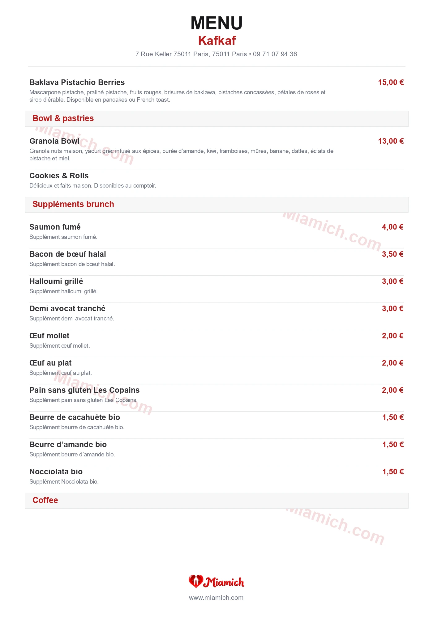Kafkaf, 75011, Paris, restaurant-halal, Crêperie, Desserts, departement 75, menu, photo, page 2