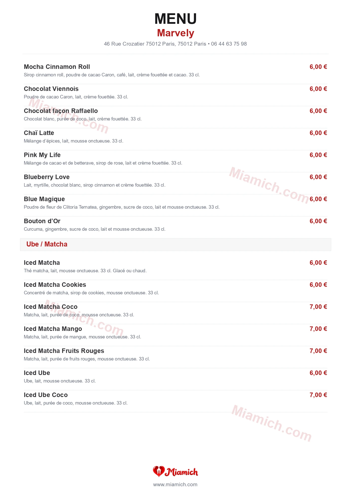 Marvely, 75012, Paris, restaurant-halal, Crêperie, Smoothies / Jus, departement 75, menu, photo, page 3