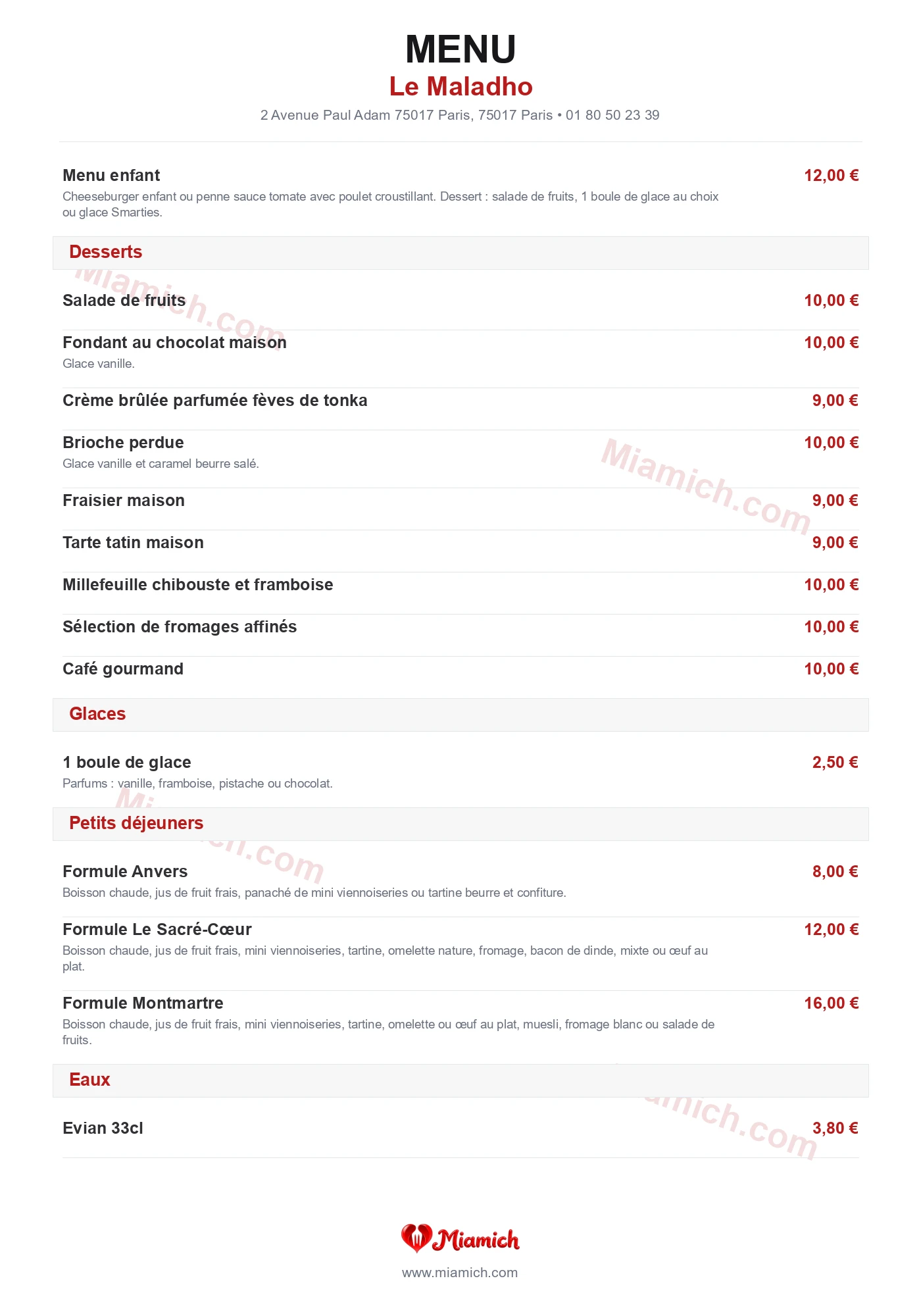 Le Maladho, 75017, Paris, restaurant-halal, Grill / BBQ, Fruits de mer, departement 75, menu, photo, page 3