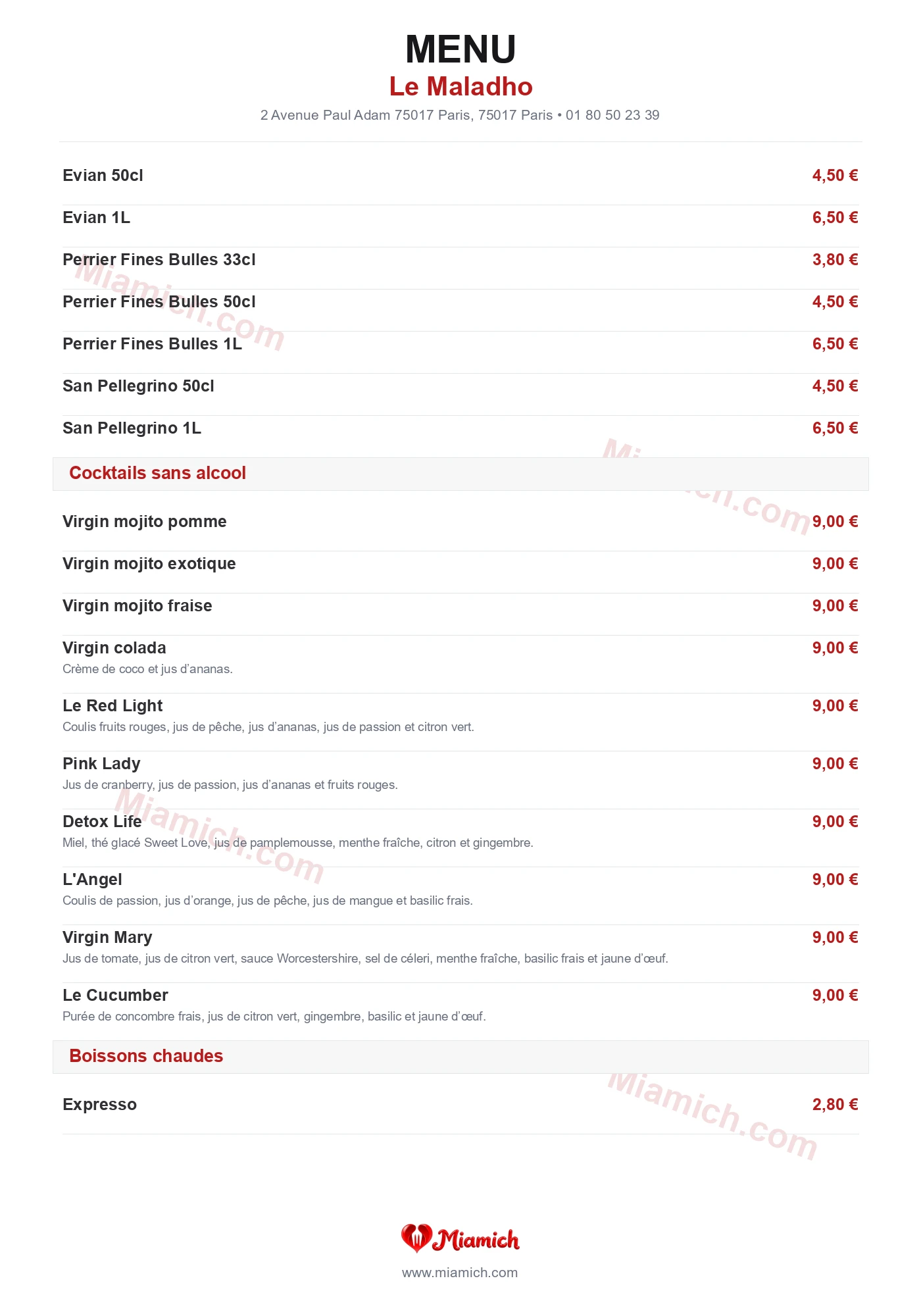Le Maladho, 75017, Paris, restaurant-halal, Grill / BBQ, Fruits de mer, departement 75, menu, photo, page 4