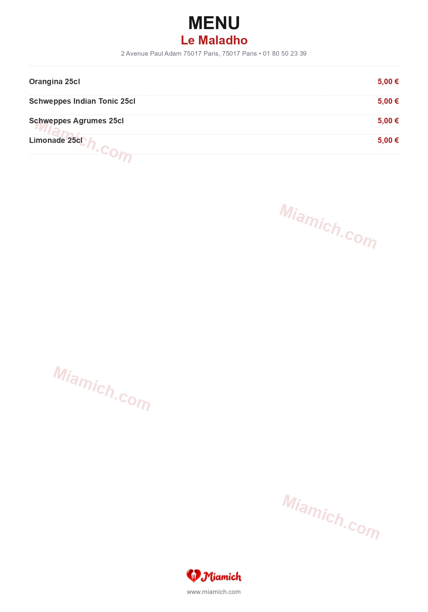 Le Maladho, 75017, Paris, restaurant-halal, Grill / BBQ, Fruits de mer, departement 75, menu, photo, page 6