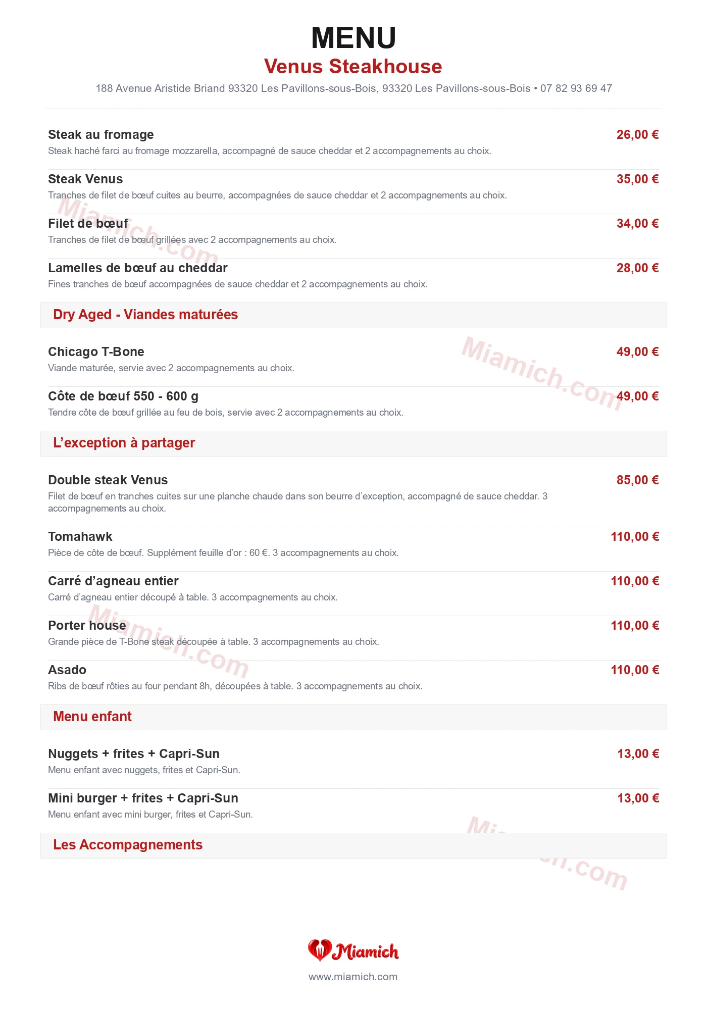 Venus Steakhouse, 93320, Les Pavillons-sous-Bois, restaurant-halal, Turc, Grill / BBQ, departement 93, menu, photo, page 4