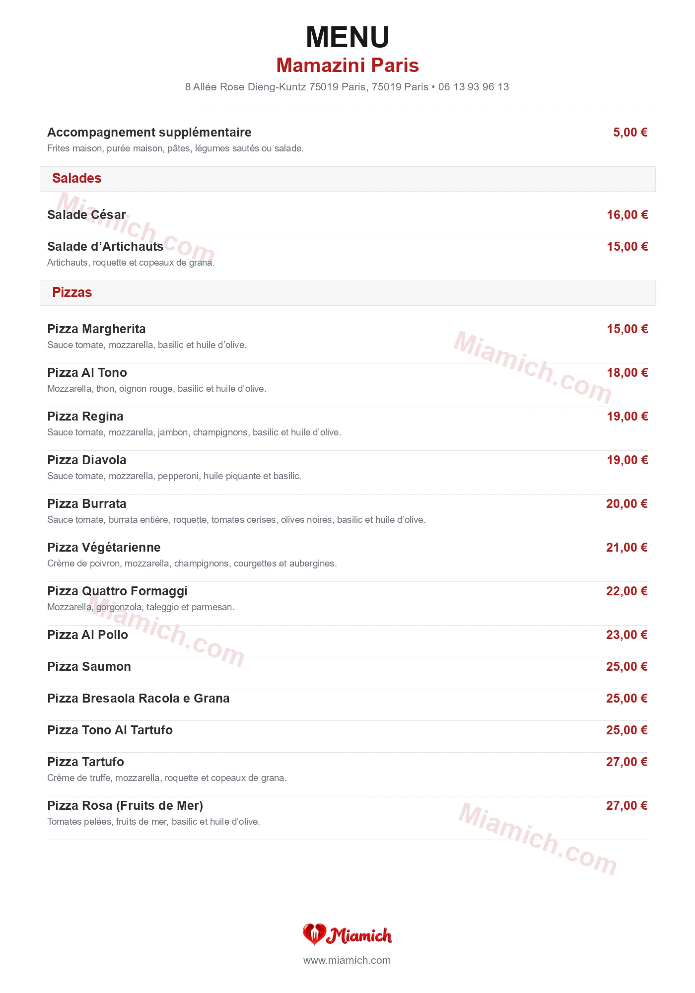 Mamazini Paris, 75019, Paris, restaurant-halal, Italien, Pizza, departement 75, menu, photo, page 3