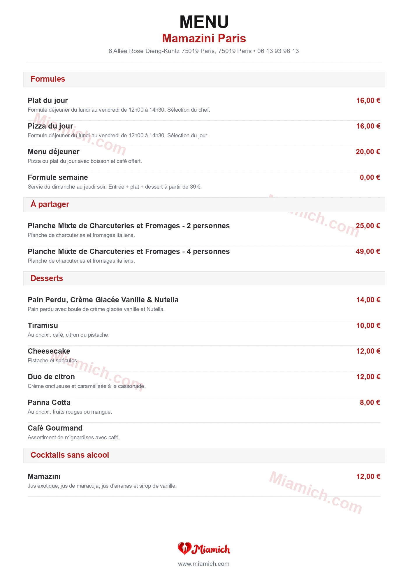 Mamazini Paris, 75019, Paris, restaurant-halal, Italien, Pizza, departement 75, menu, photo, page 4