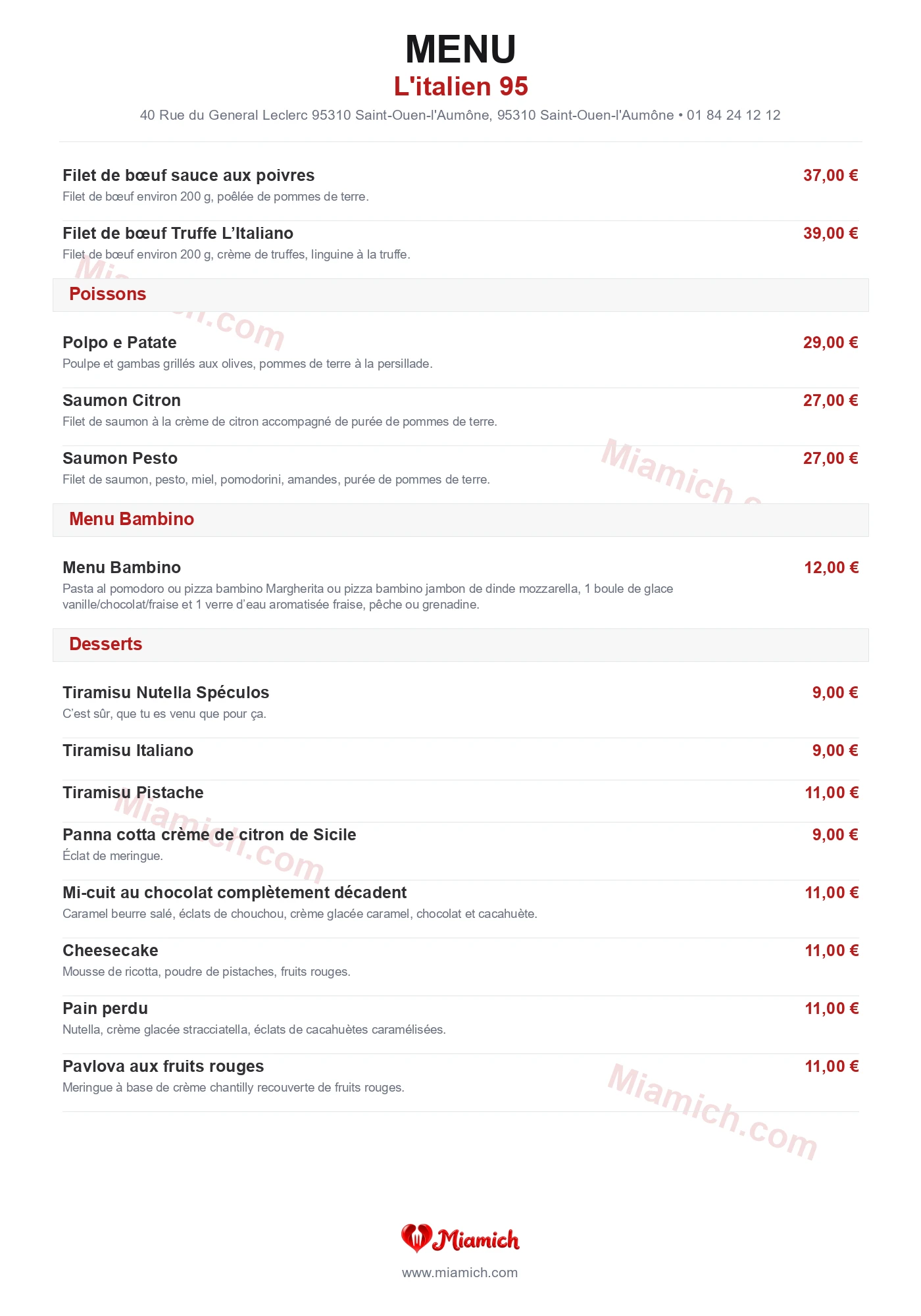 L'italien 95, 95310, Saint-Ouen-l'Aumône, restaurant-halal, Italien, Pizza, departement 95, menu, photo, page 4