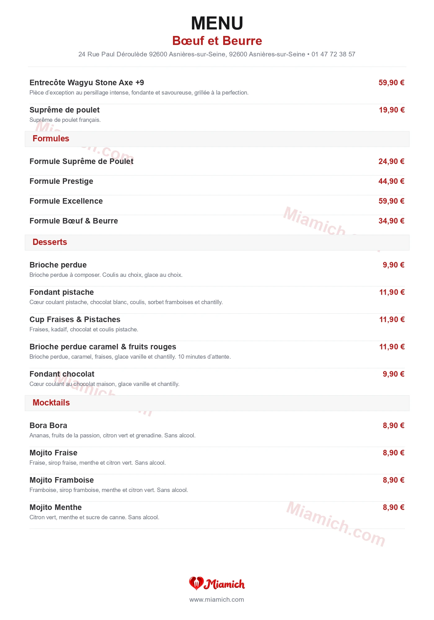 Bœuf et Beurre, 92600, Asnières-sur-Seine, restaurant-halal, Grill / BBQ, departement 92, menu, photo, page 2