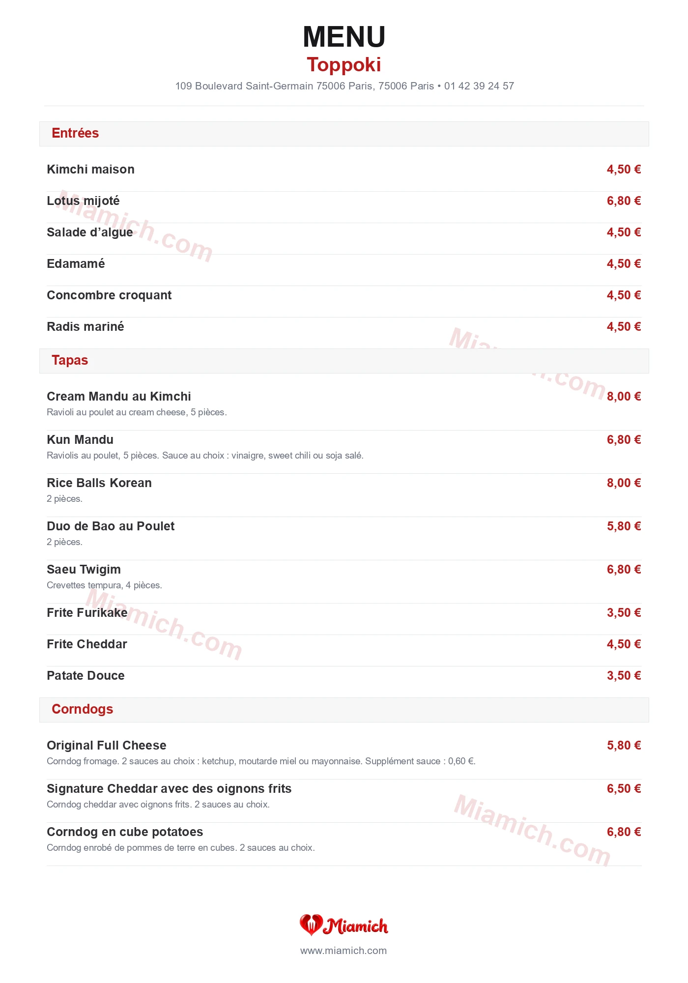 Toppoki, 75006, Paris, restaurant-halal, Thaïlandais, Street food, departement 75, menu, photo, page 1