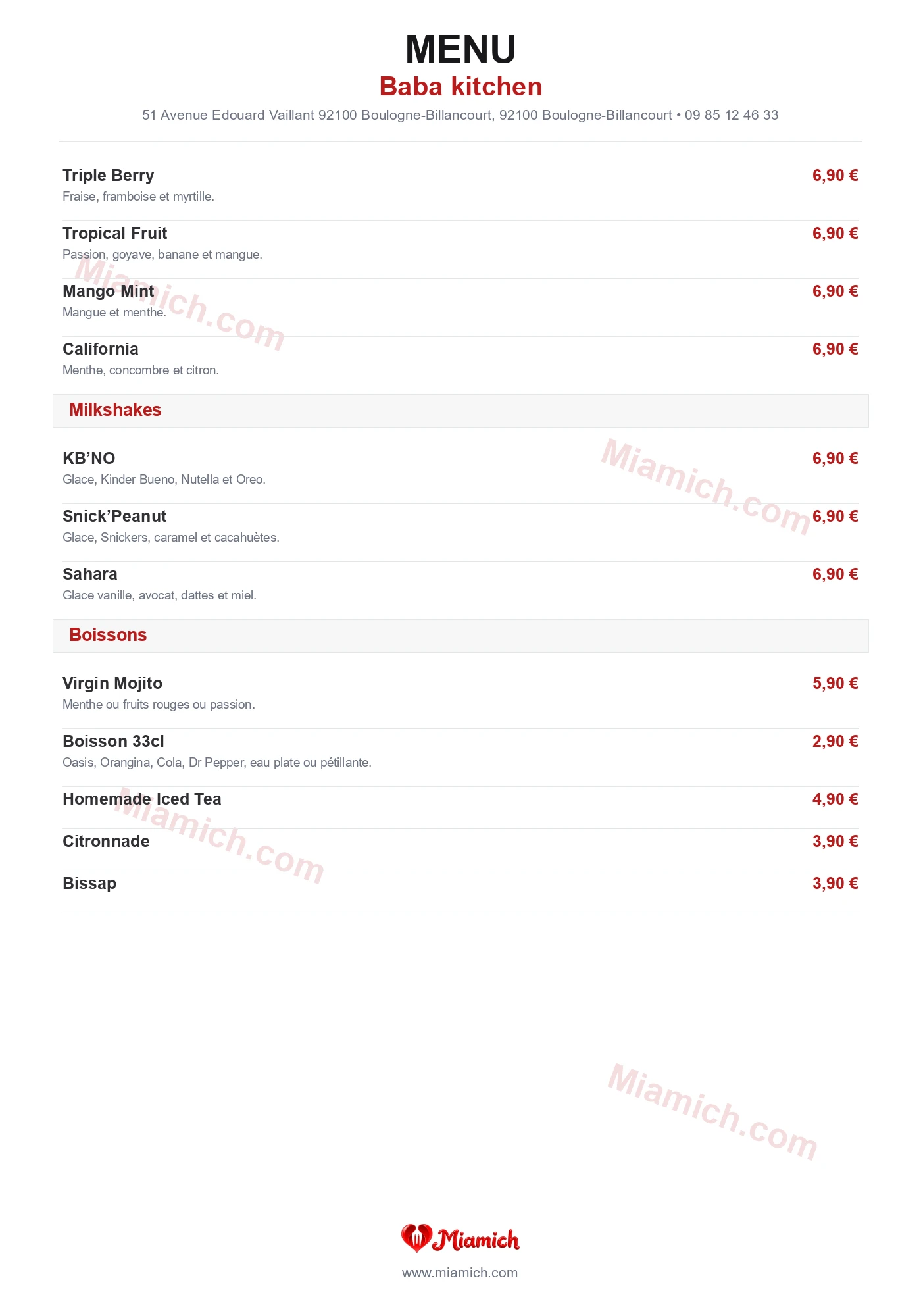 Baba kitchen, 92100, Boulogne-Billancourt, restaurant-halal, Thaïlandais, Street food, departement 92, menu, photo, page 5