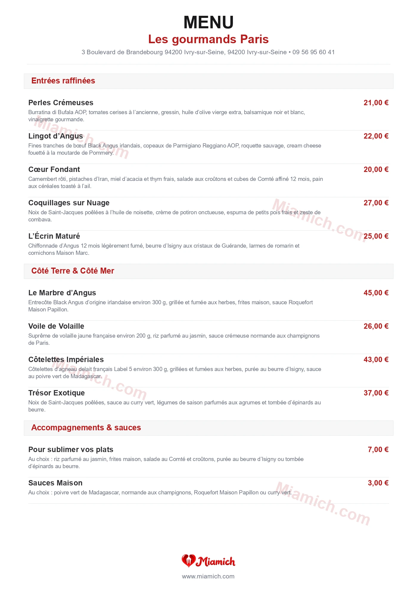 Les gourmands Paris, 94200, Ivry-sur-Seine, restaurant-halal, Brasserie, Burger, departement 94, menu, photo, page 1