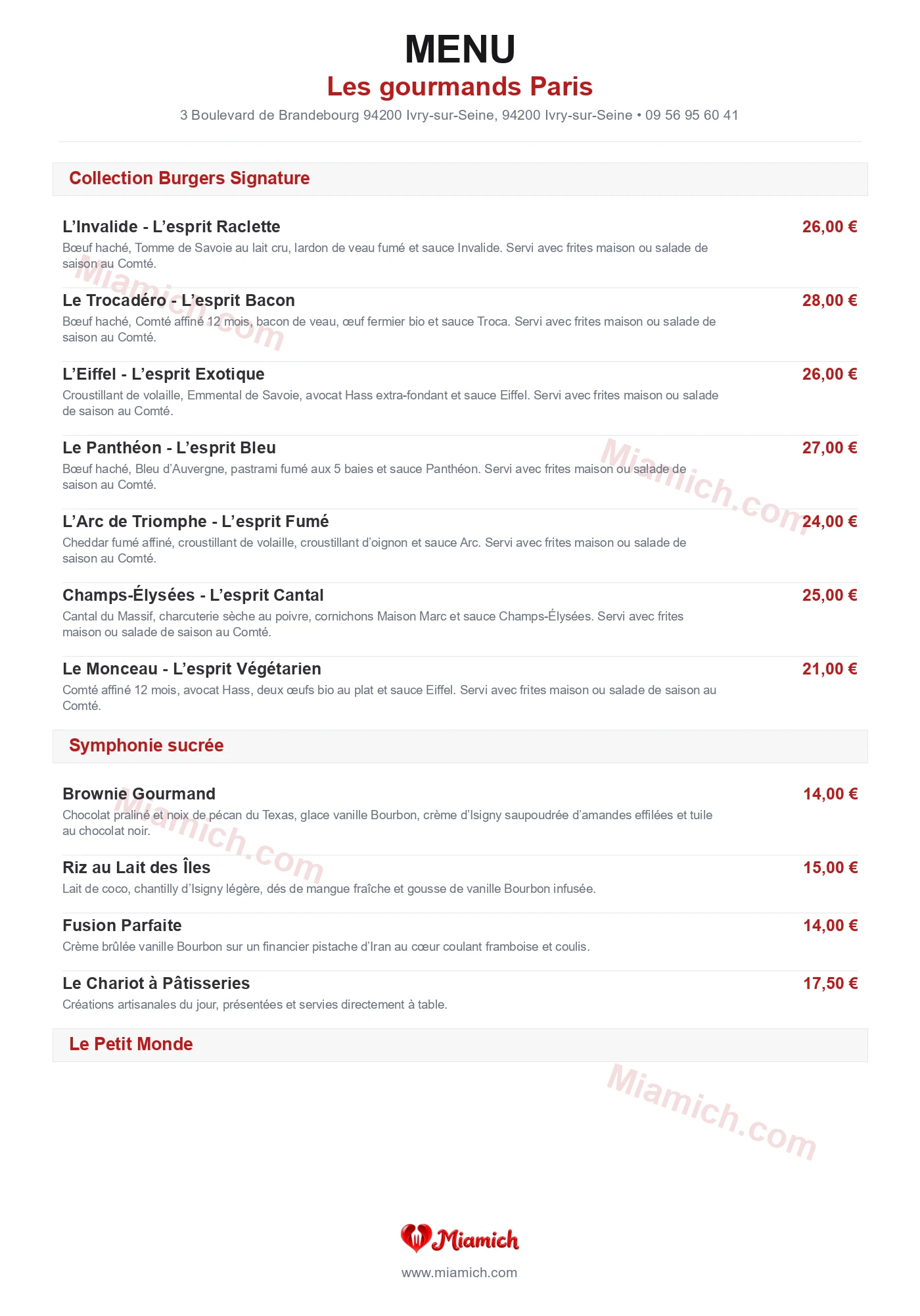 Les gourmands Paris, 94200, Ivry-sur-Seine, restaurant-halal, Brasserie, Burger, departement 94, menu, photo, page 2