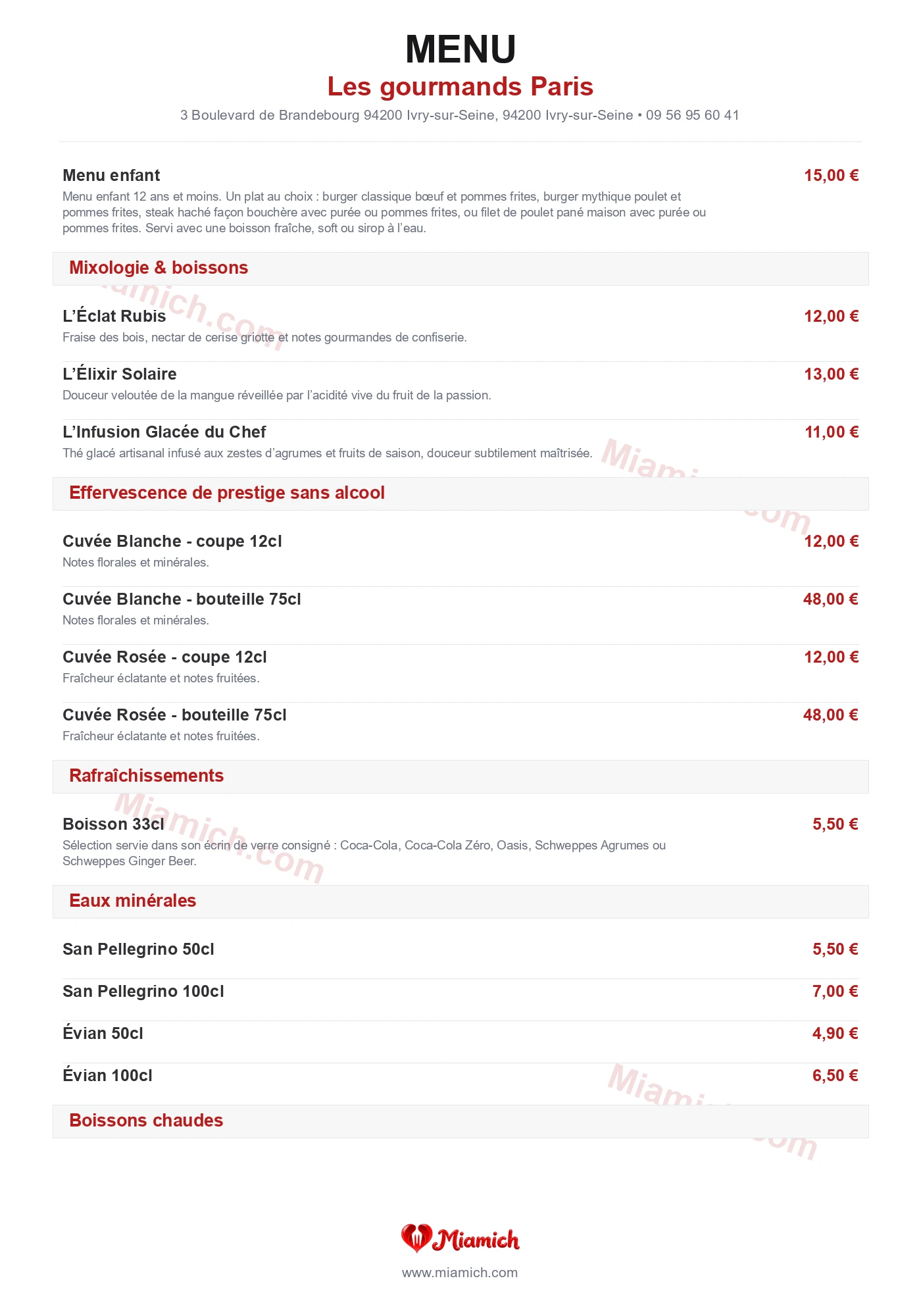 Les gourmands Paris, 94200, Ivry-sur-Seine, restaurant-halal, Brasserie, Burger, departement 94, menu, photo, page 3