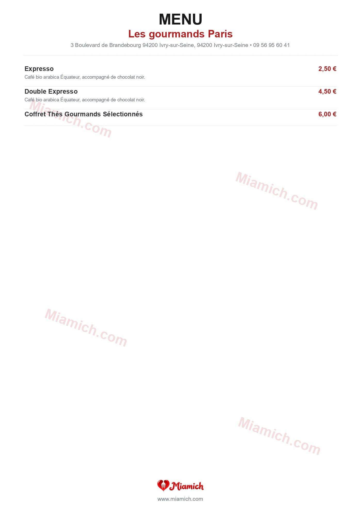 Les gourmands Paris, 94200, Ivry-sur-Seine, restaurant-halal, Brasserie, Burger, departement 94, menu, photo, page 4