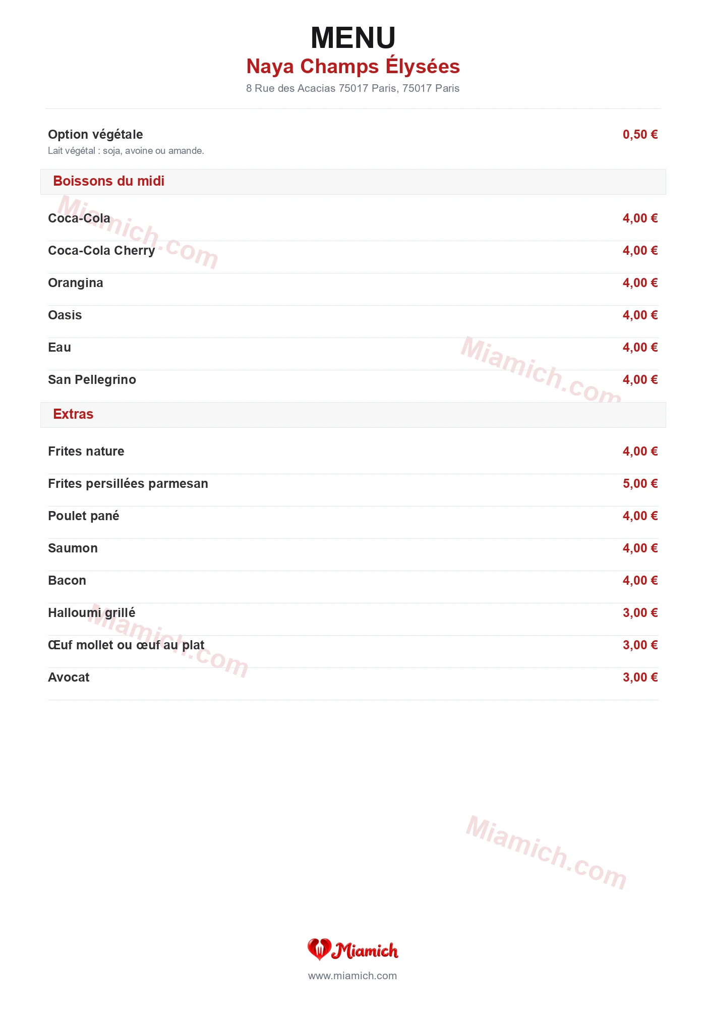 Naya Champs Élysées, 75017, Paris, restaurant-halal, Brunch, departement 75, menu, photo, page 5