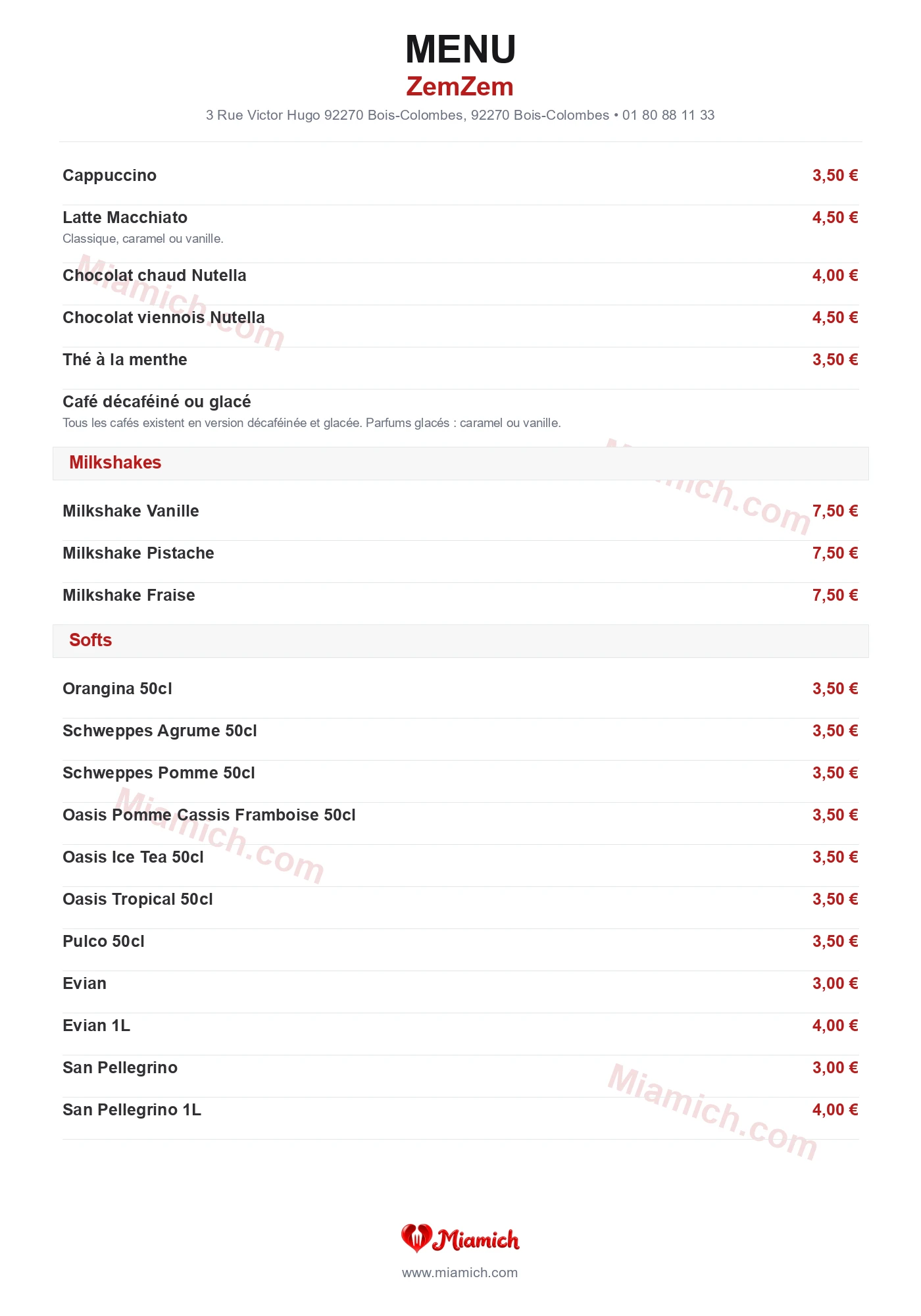 ZemZem, 92270, Bois-Colombes, restaurant-halal, Brunch, departement 92, menu, photo, page 6