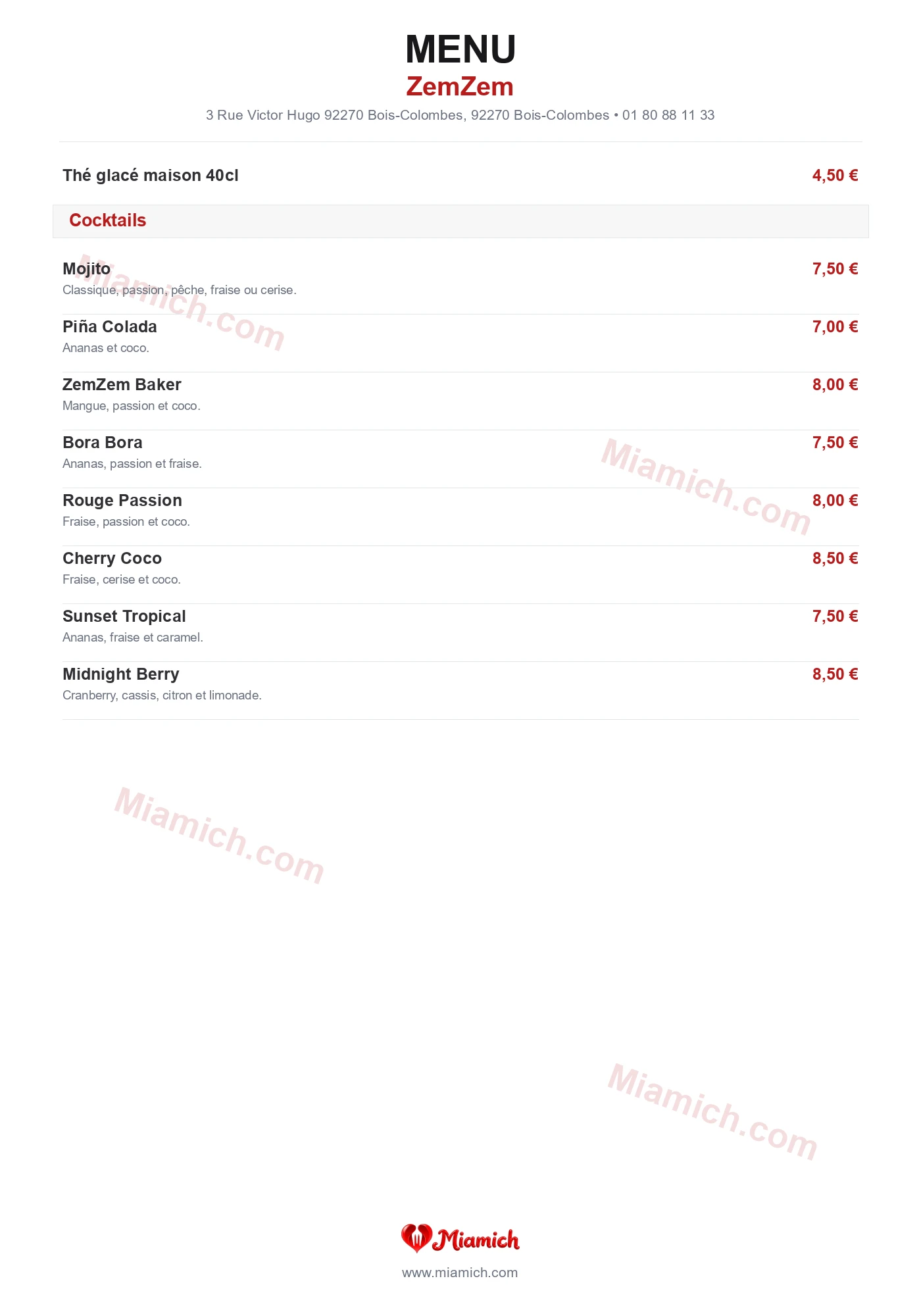 ZemZem, 92270, Bois-Colombes, restaurant-halal, Brunch, departement 92, menu, photo, page 7