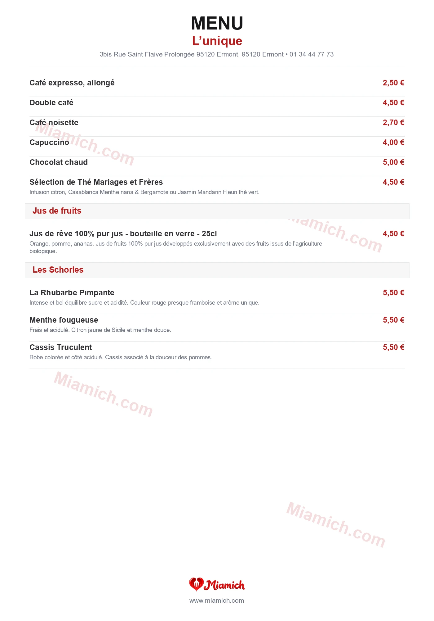 L’unique, 95120, Ermont, restaurant-halal, Gastronomique, Français, departement 95, menu, photo, page 4