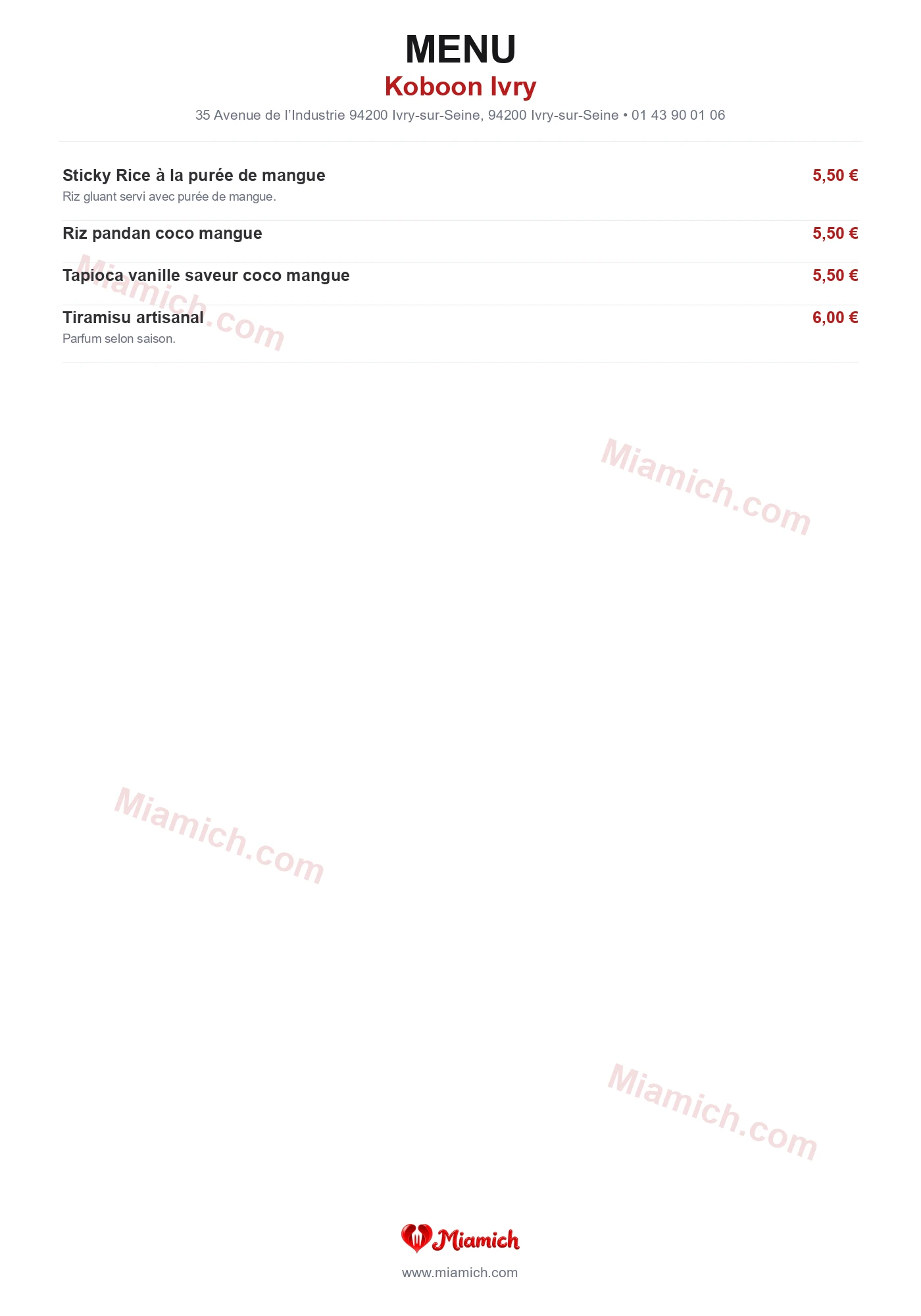 Koboon Ivry, 94200, Ivry-sur-Seine, restaurant-halal, Asiatique, Thaïlandais, departement 94, menu, photo, page 4