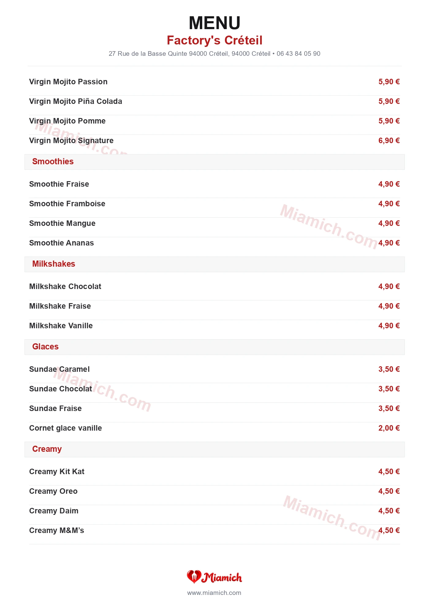 Factory's Créteil, 94000, Créteil, restaurant-halal, Brasserie, Cuisine fusion, departement 94, menu, photo, page 6