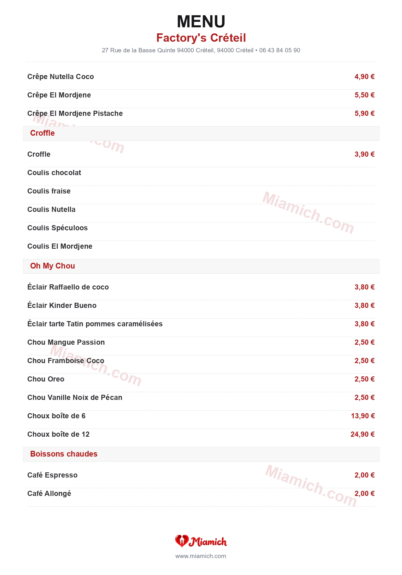 Factory's Créteil, 94000, Créteil, restaurant-halal, Brasserie, Cuisine fusion, departement 94, menu, photo, page 8