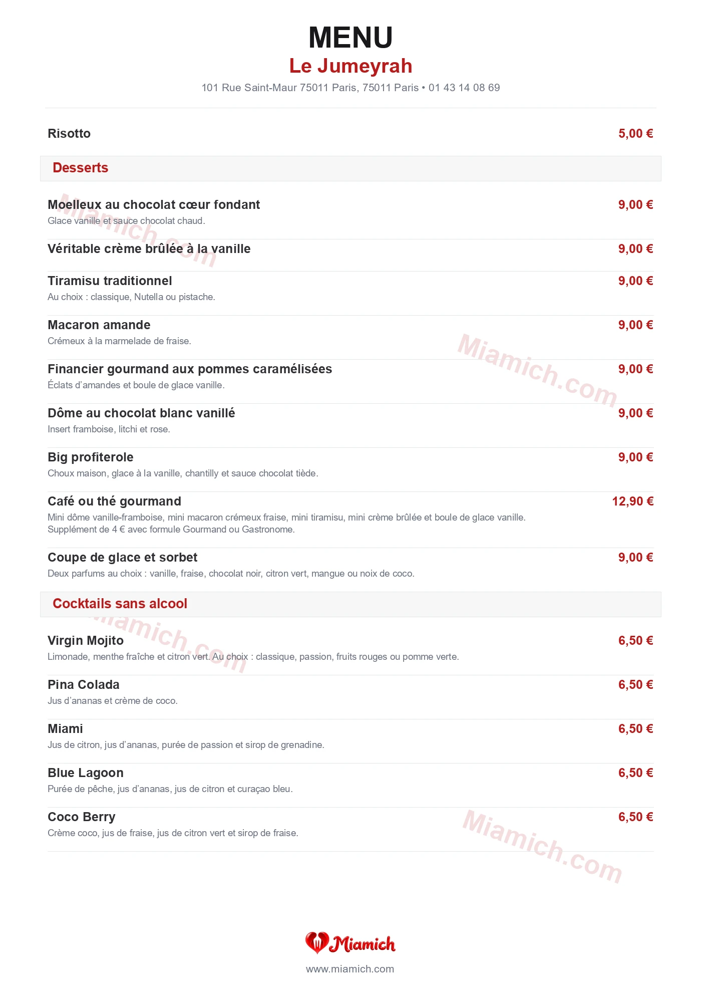 Le Jumeyrah, 75011, Paris, restaurant-halal, Gastronomique, Français, departement 75, menu, photo, page 3