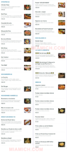 menu carte Le Doli miamich restaurant halal